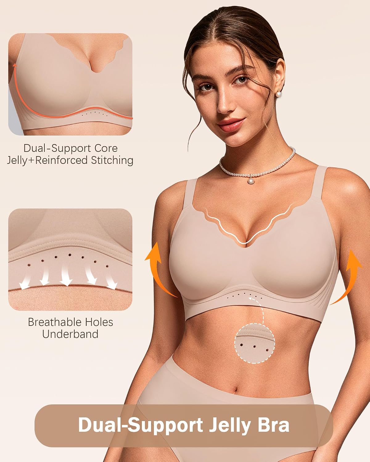 Detalle 2 de HORISUN Wireless Bra, A–DDD Cups