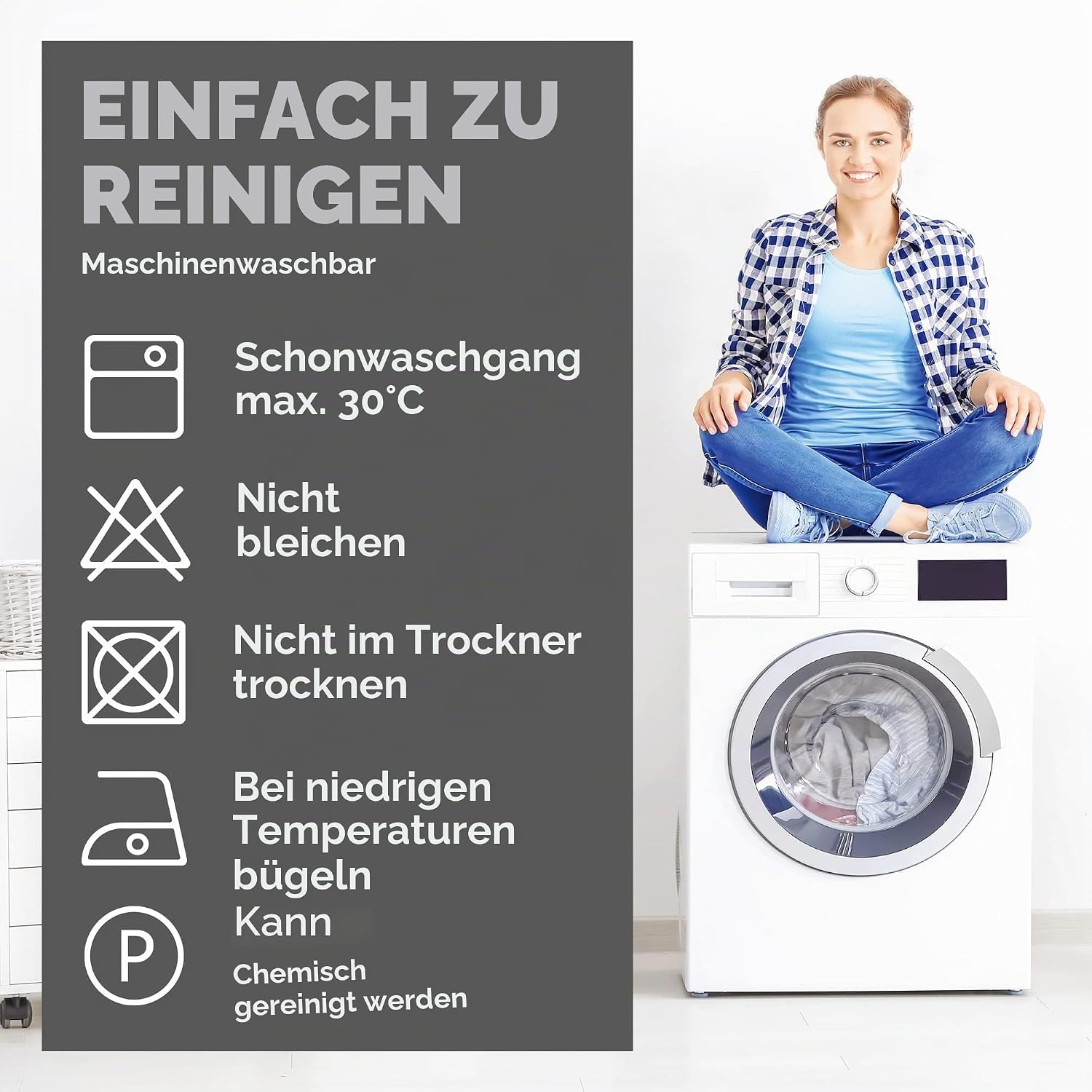 Detalle 1 de Deconovo Verdunkelungsvorhänge mit Kräuselband, 245x140 cm (2er-Set) – Dunkelgrau
