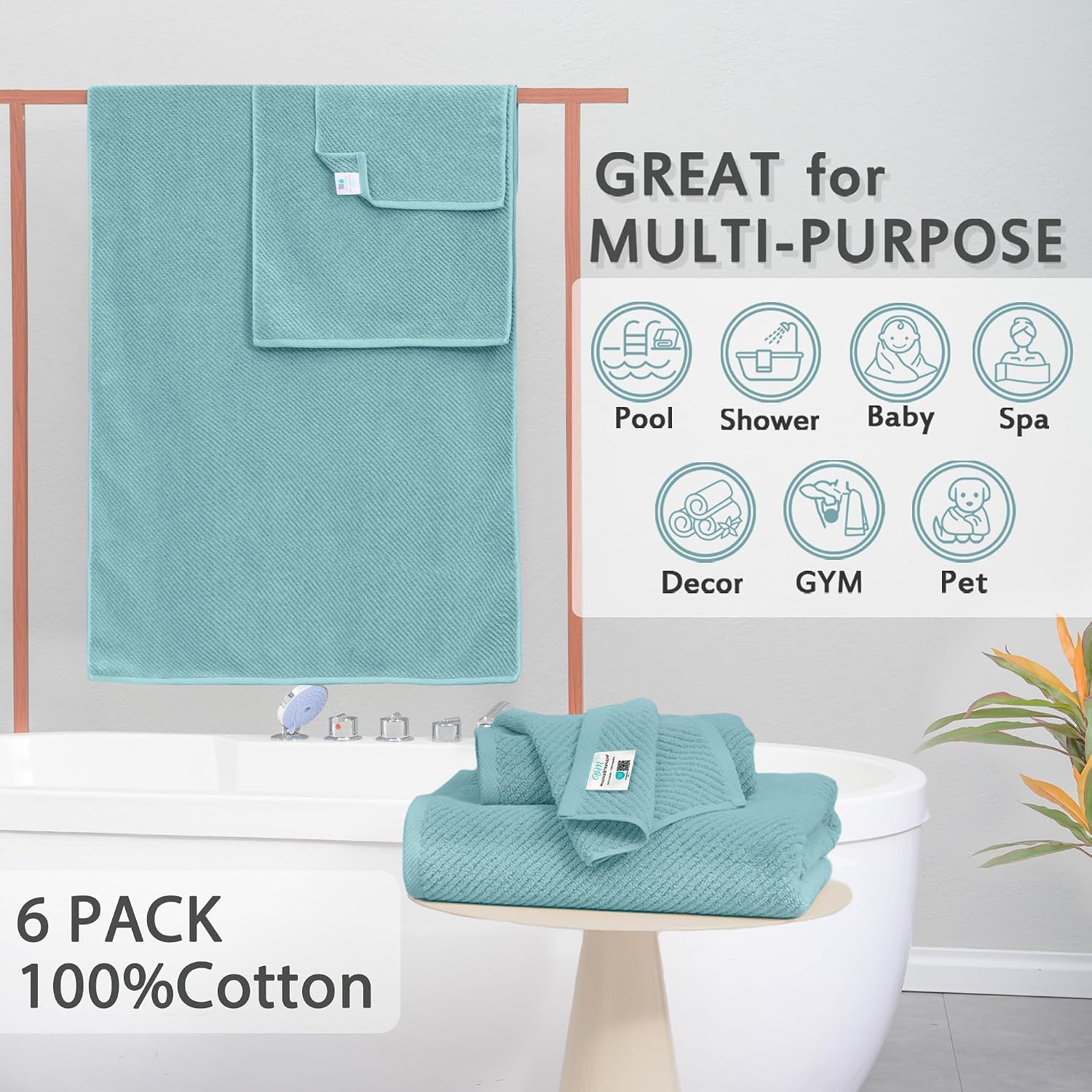 Thumbnail 2 de VOOVA MOVAS Bath Towel Set 30x56