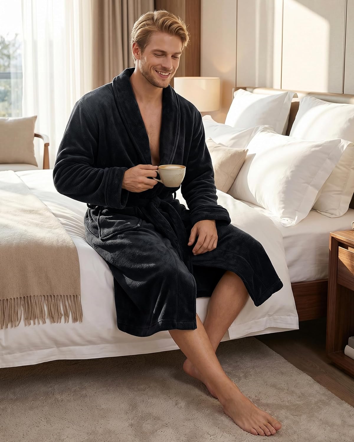 Thumbnail 4 de NY Threads Robe de chambre col chĂąle pour homme đ