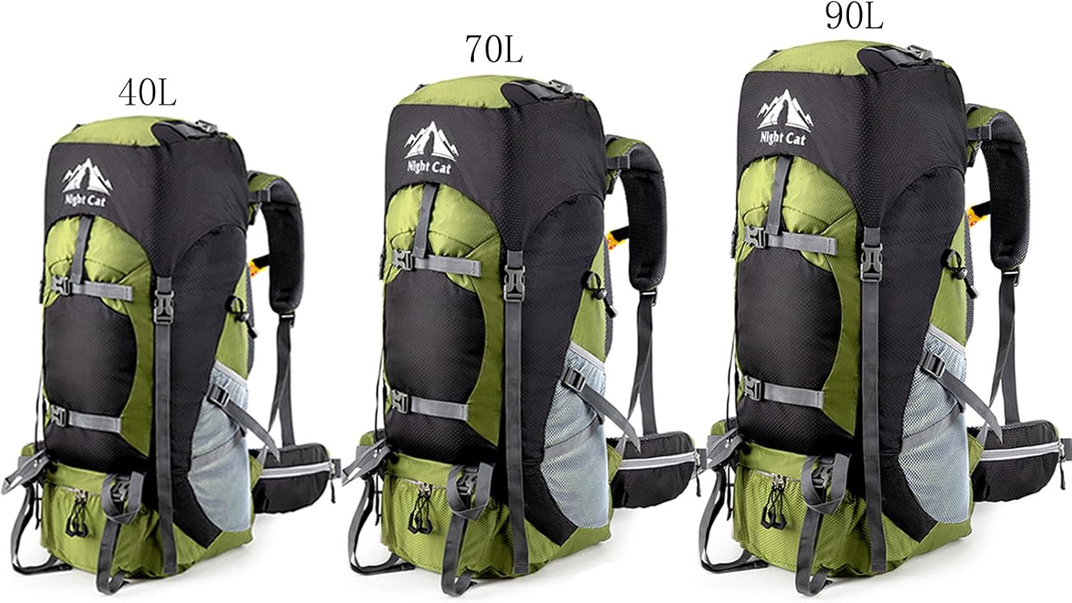 Detalle 2 de Night Cat 90L Zaino da Trekking: grande capacità, comfort e versatilità per viaggi outdoor