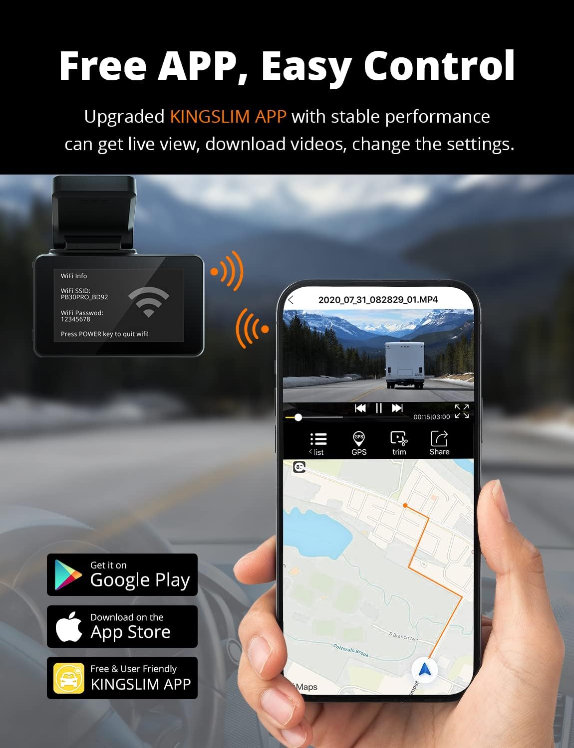 Detalle de Kingslim D4 Dash Cam 256GB