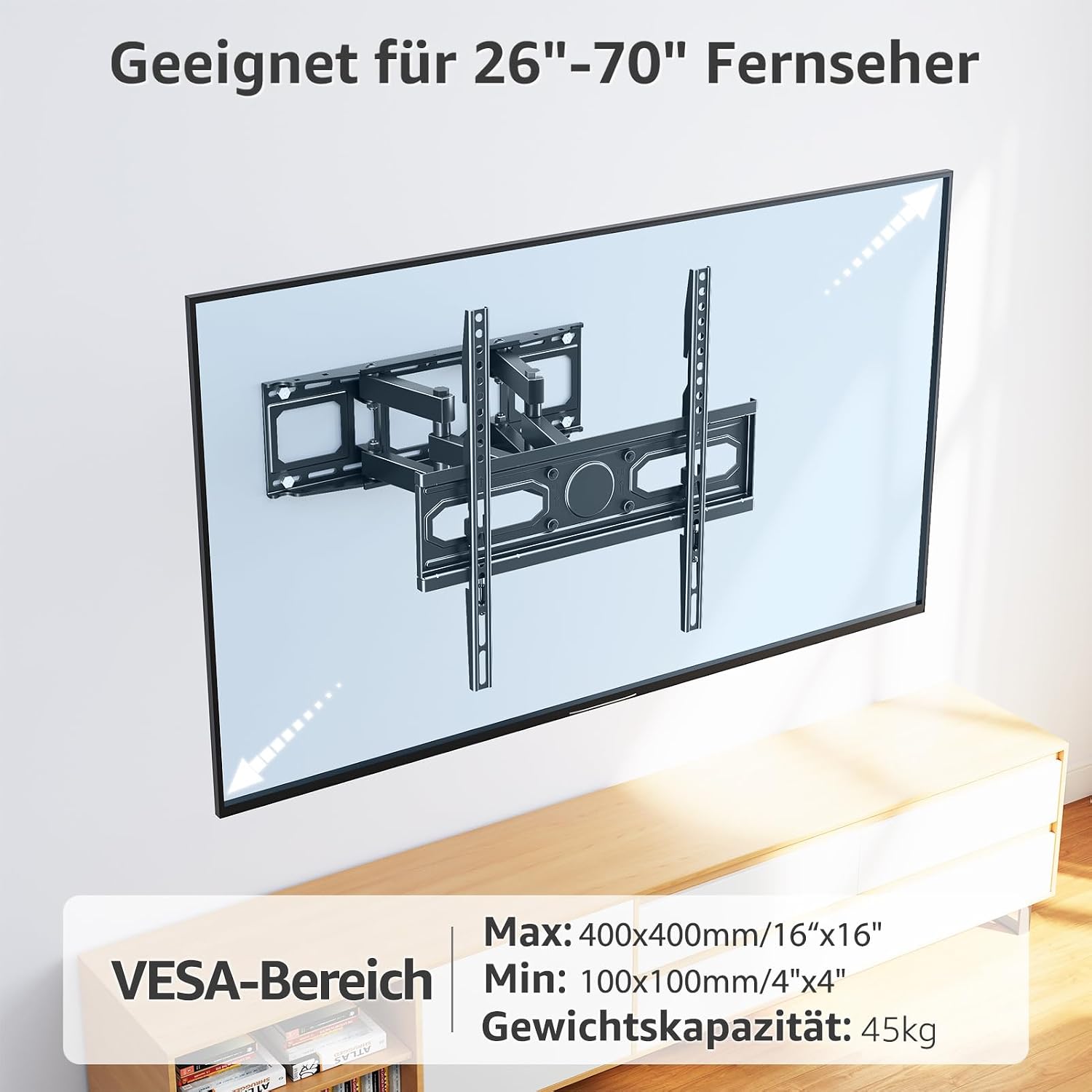 Detalle 2 de MOUNTUP EU0092A TV Wandhalterung 26–70 Zoll