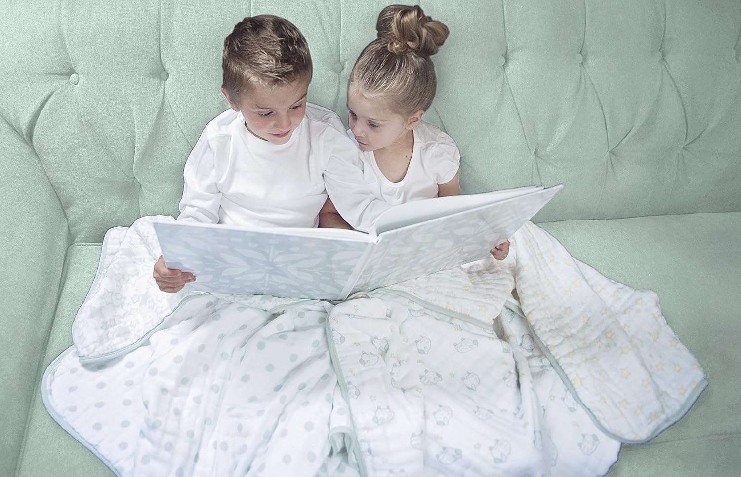 Detalle 2 de SwaddleDesigns Cotton Muslin Blanket, 46 x 46 Inches