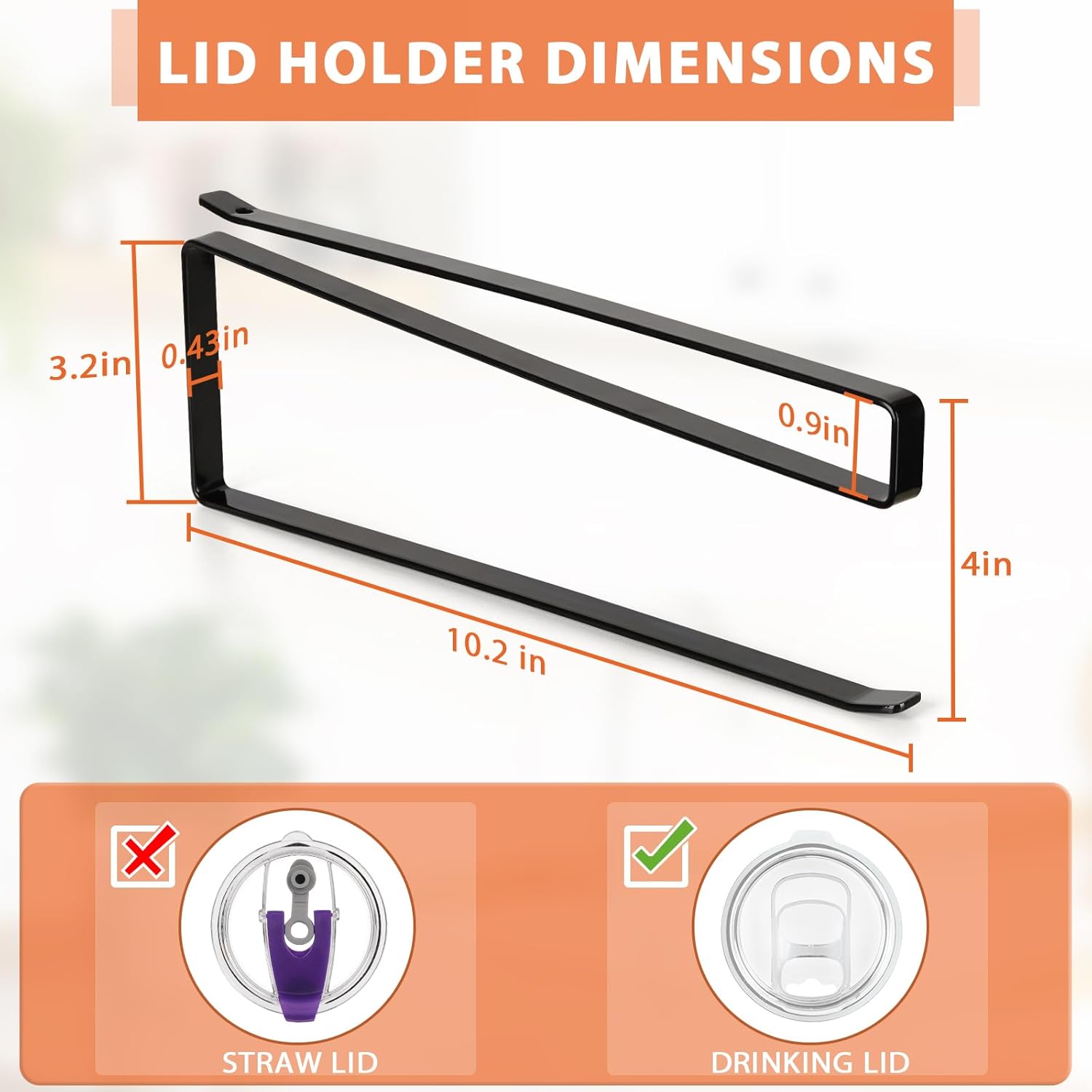 Thumbnail 3 de Tumbler Lid Organizer 20-lid horizontal hook