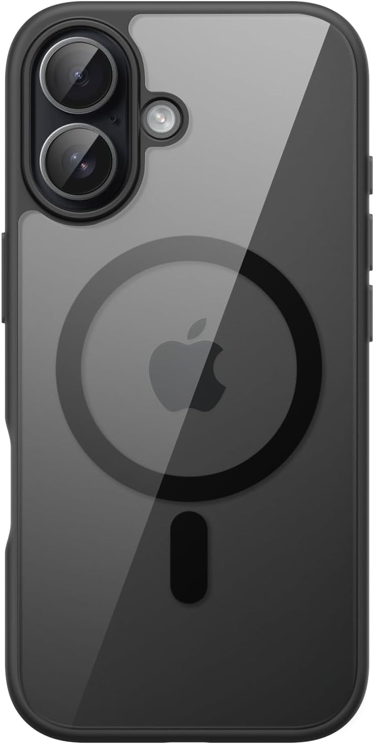 Detalle de Cover magnetica JETech per iPhone 17 da 6,3” compatibile con MagSafe (antiurto, anti-graffio, nero)
