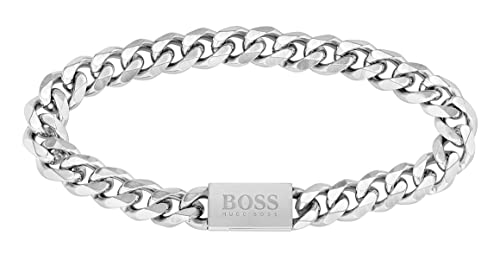 Detalle de BOSS Jewelry Gliederarmband Herren CHAIN LINK – Edelstahl, zwei Größen, magnetischer Verschluss