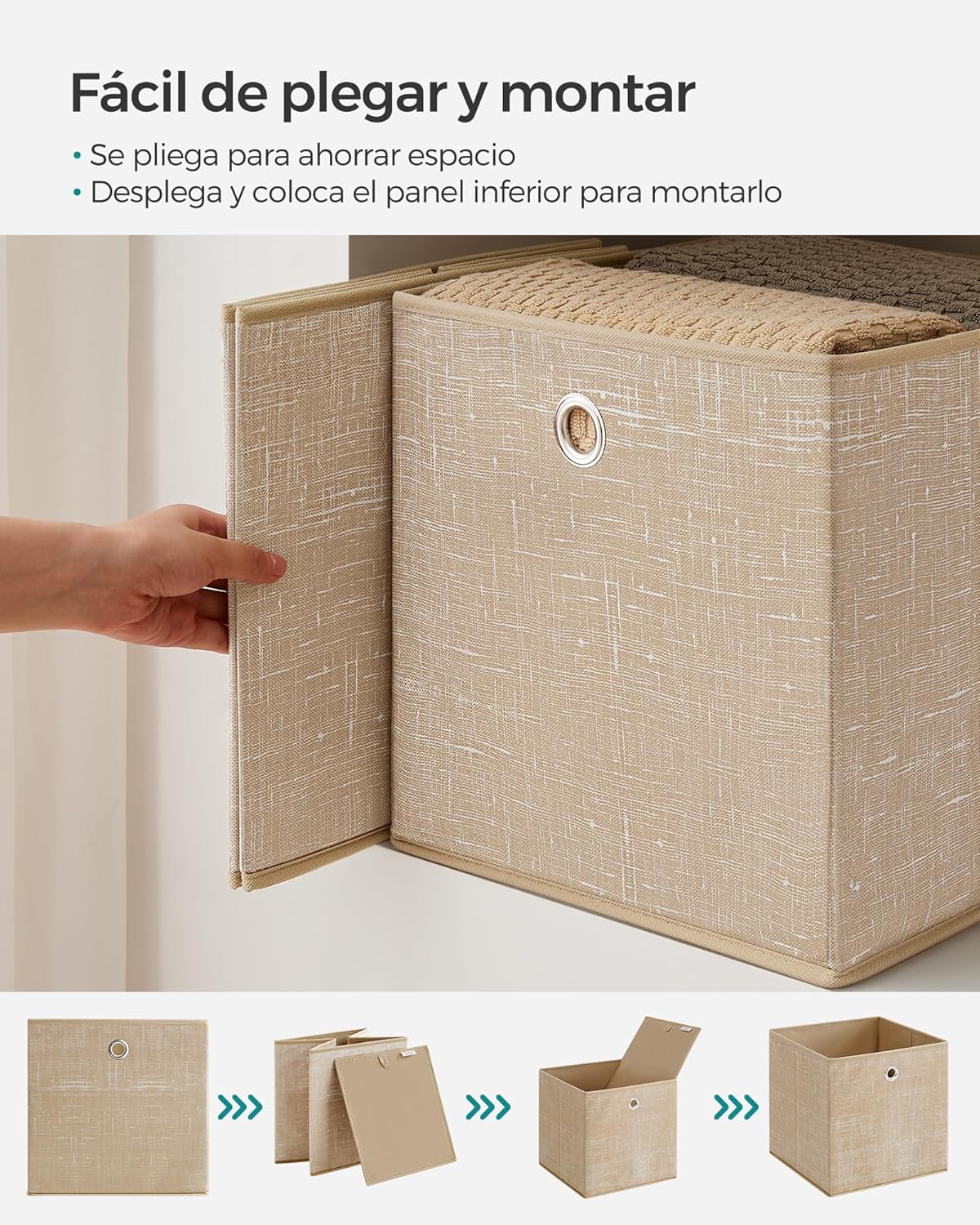 Thumbnail 3 de SONGMICS RFB006K03 cajas 30 x 30 x 30 cm