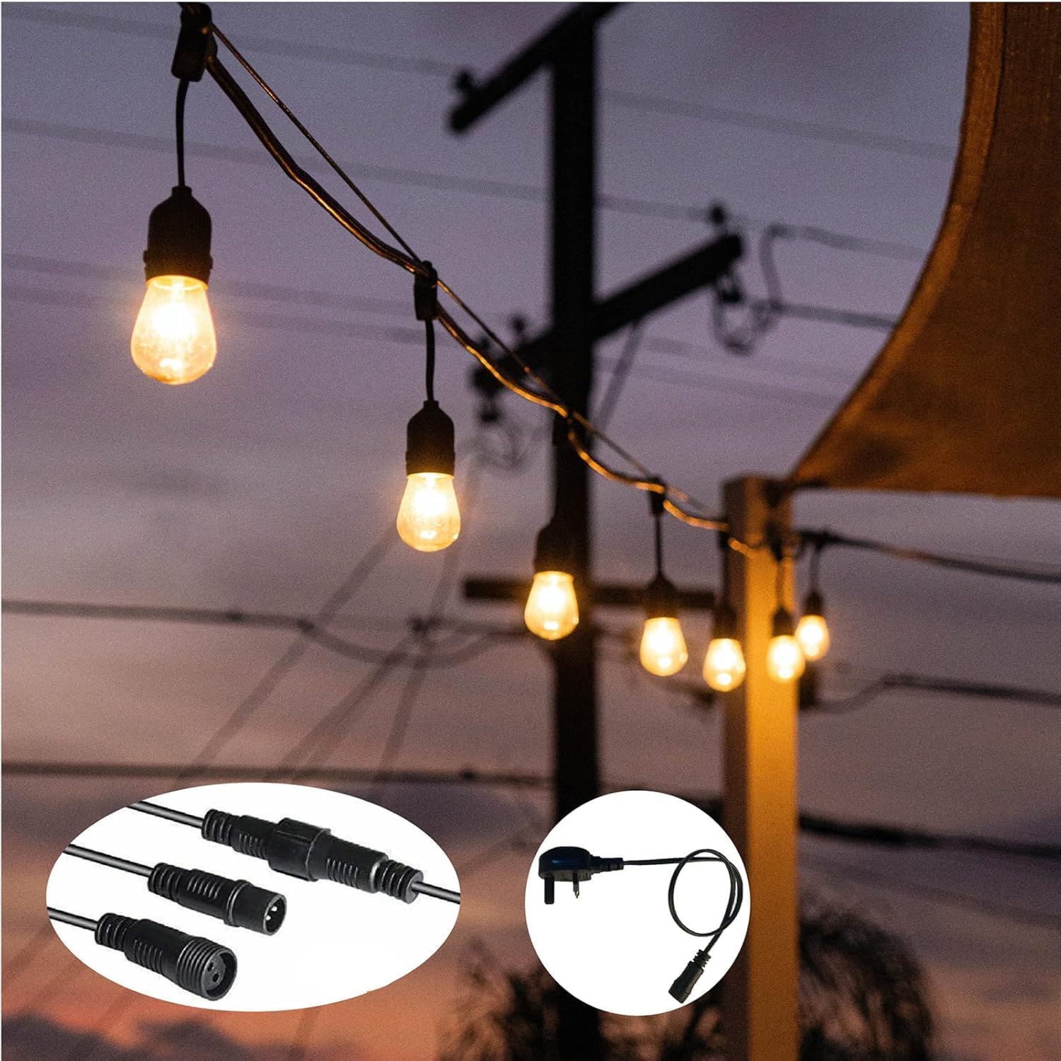 Thumbnail 6 de ZOTOYI 150FT S14 Outdoor String Lights: Weatherproof Festoon Lighting for Gardens and Events