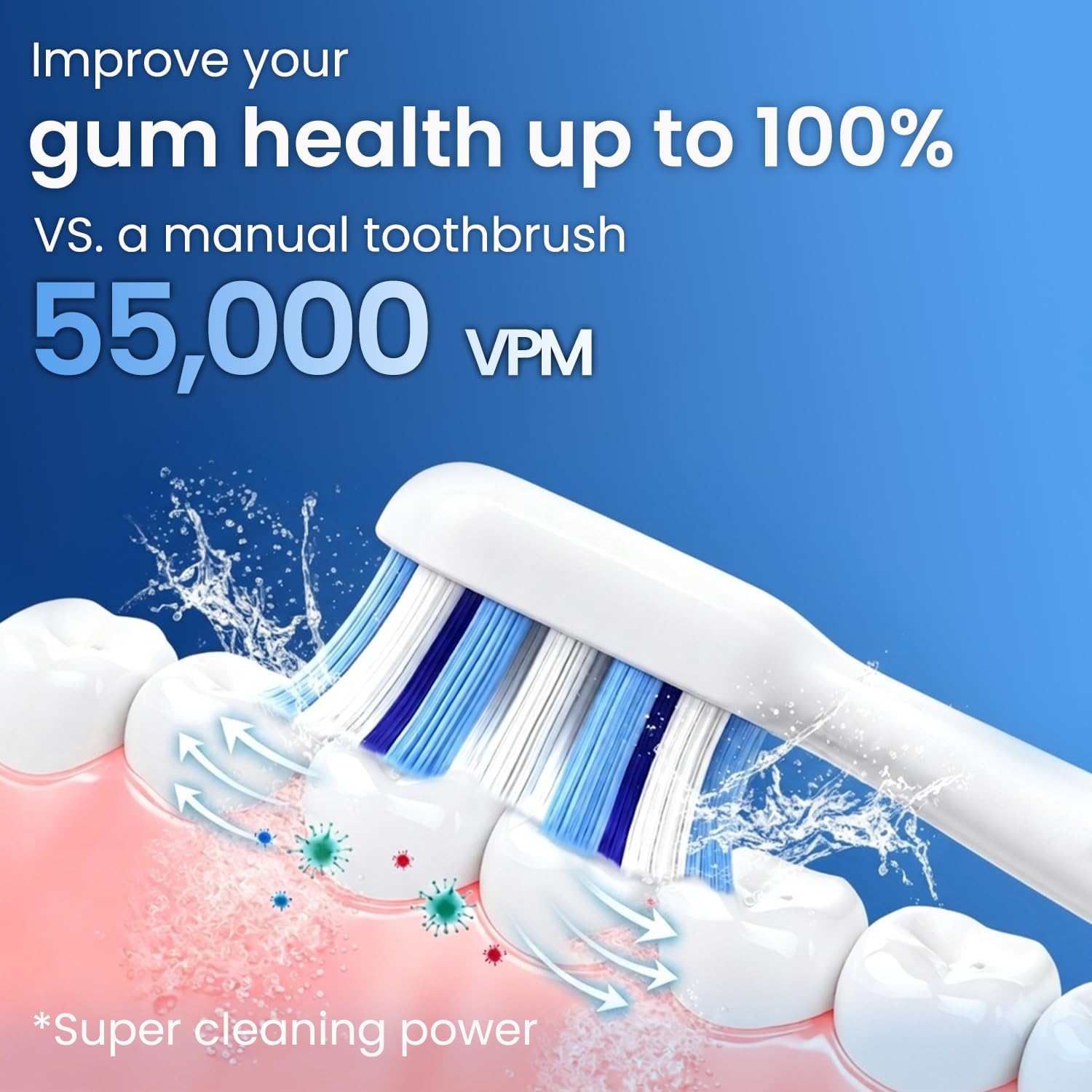 Detalle 2 de Marlincare Sonic Electric Toothbrush, 180-Day Battery