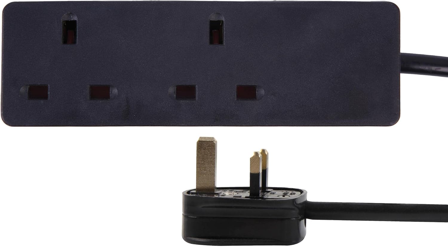 PRO ELEC PELB1992 2‑Gang Mains Extension Lead – 7.5m, Black
