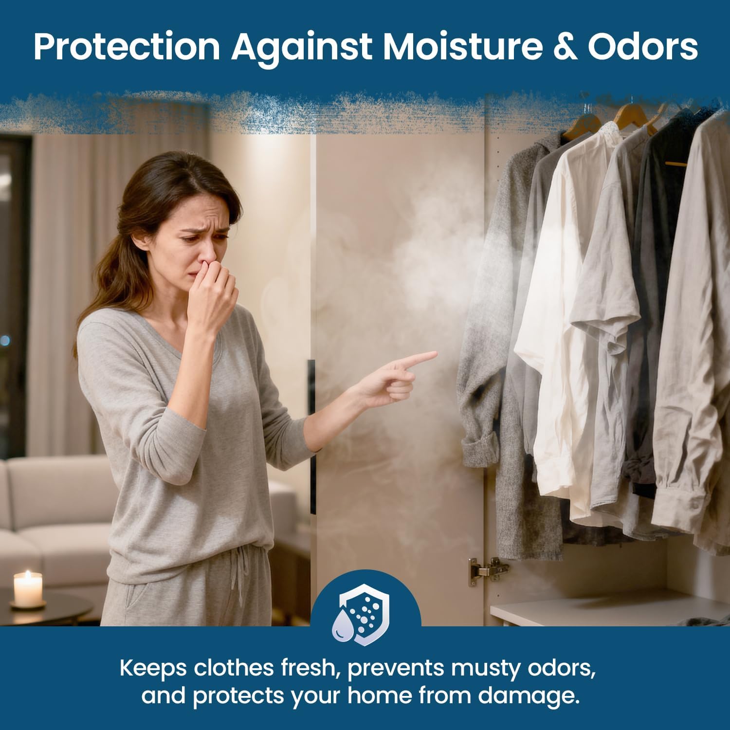 Detalle 2 de Moisture Absorbers and Humidity Absorber Bags (10 Pack) for Closet, Car, and Home