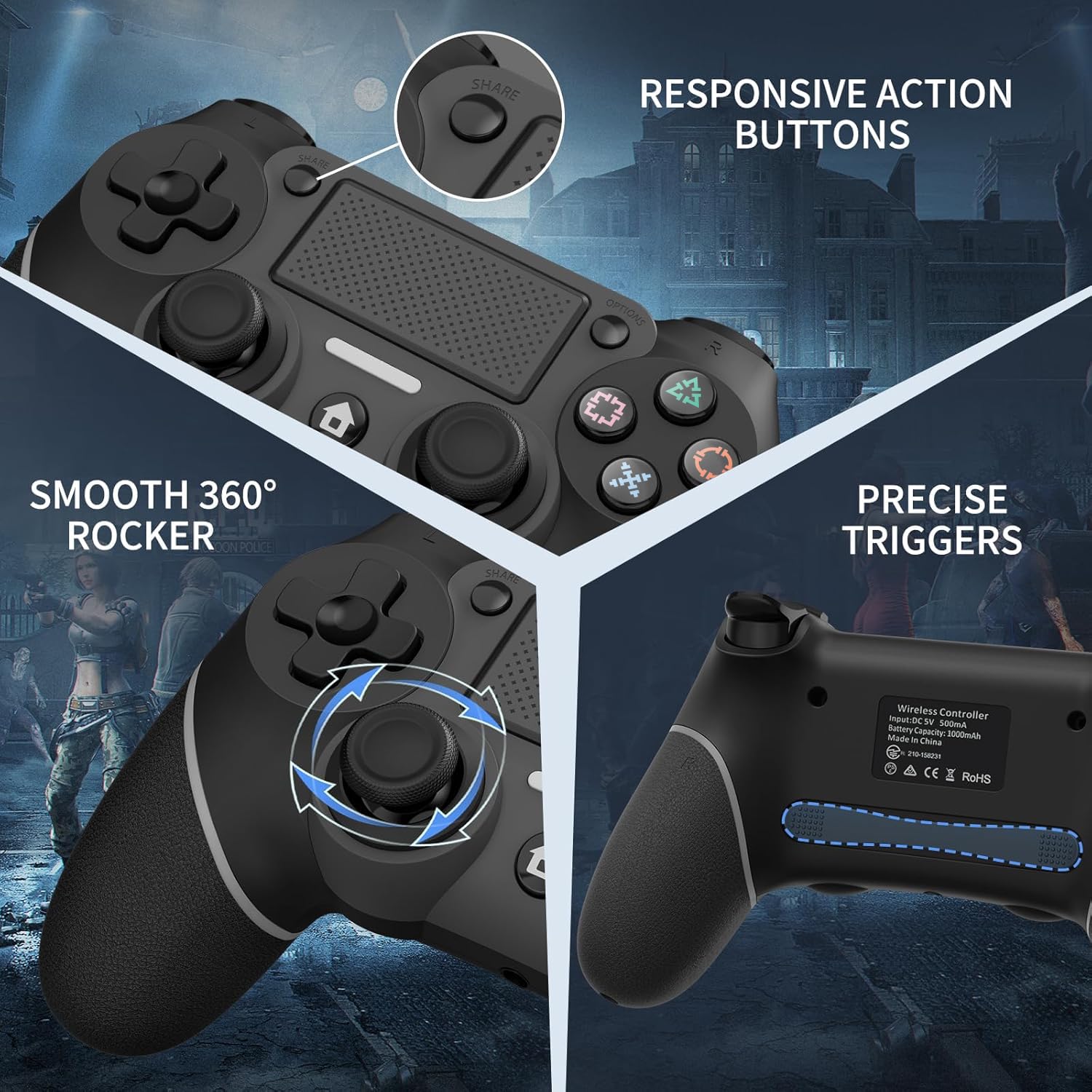 Thumbnail 2 de PS4 Wireless Controller for PS4 Pro Slim