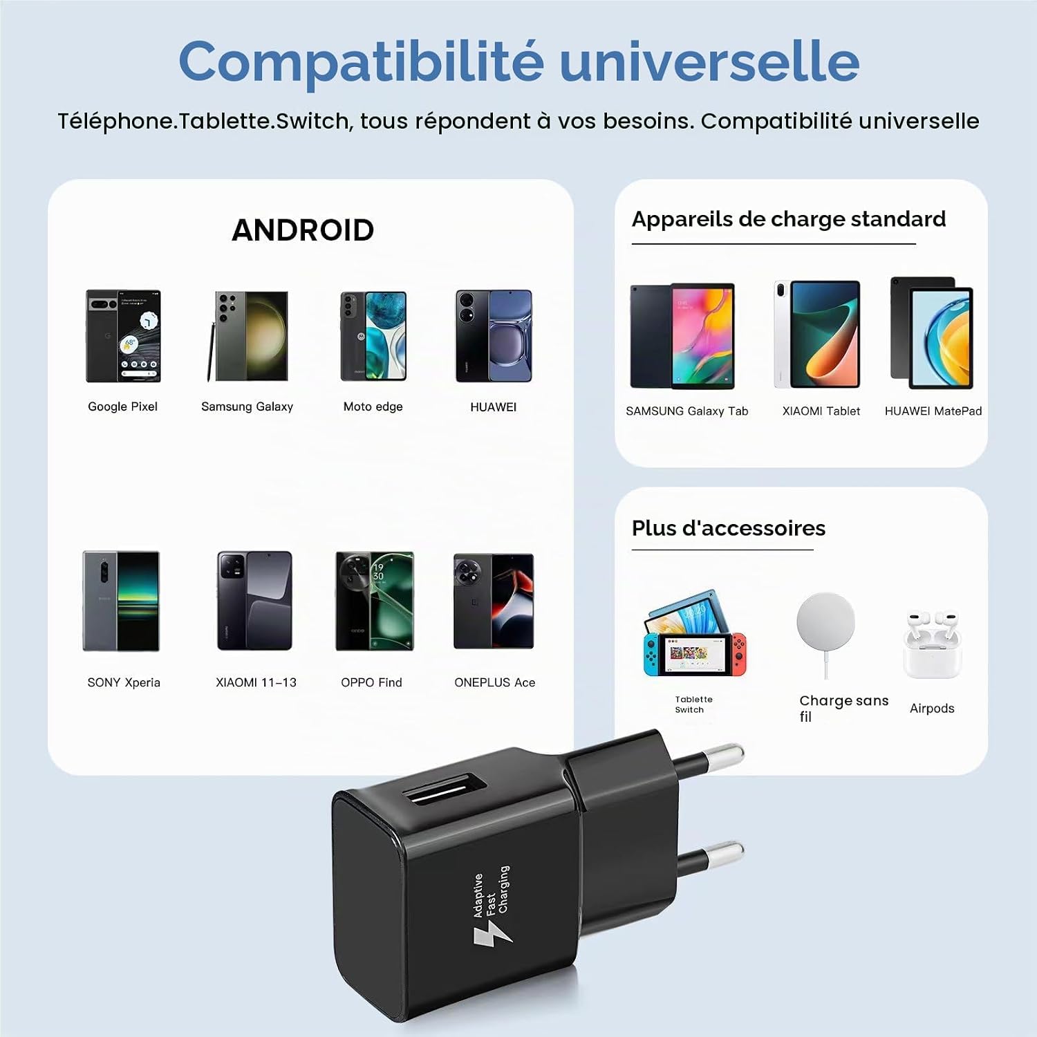 Thumbnail 5 de Mijun USB-C-opladerset met 2 laders van 15 W en kabels van 1,5 m
