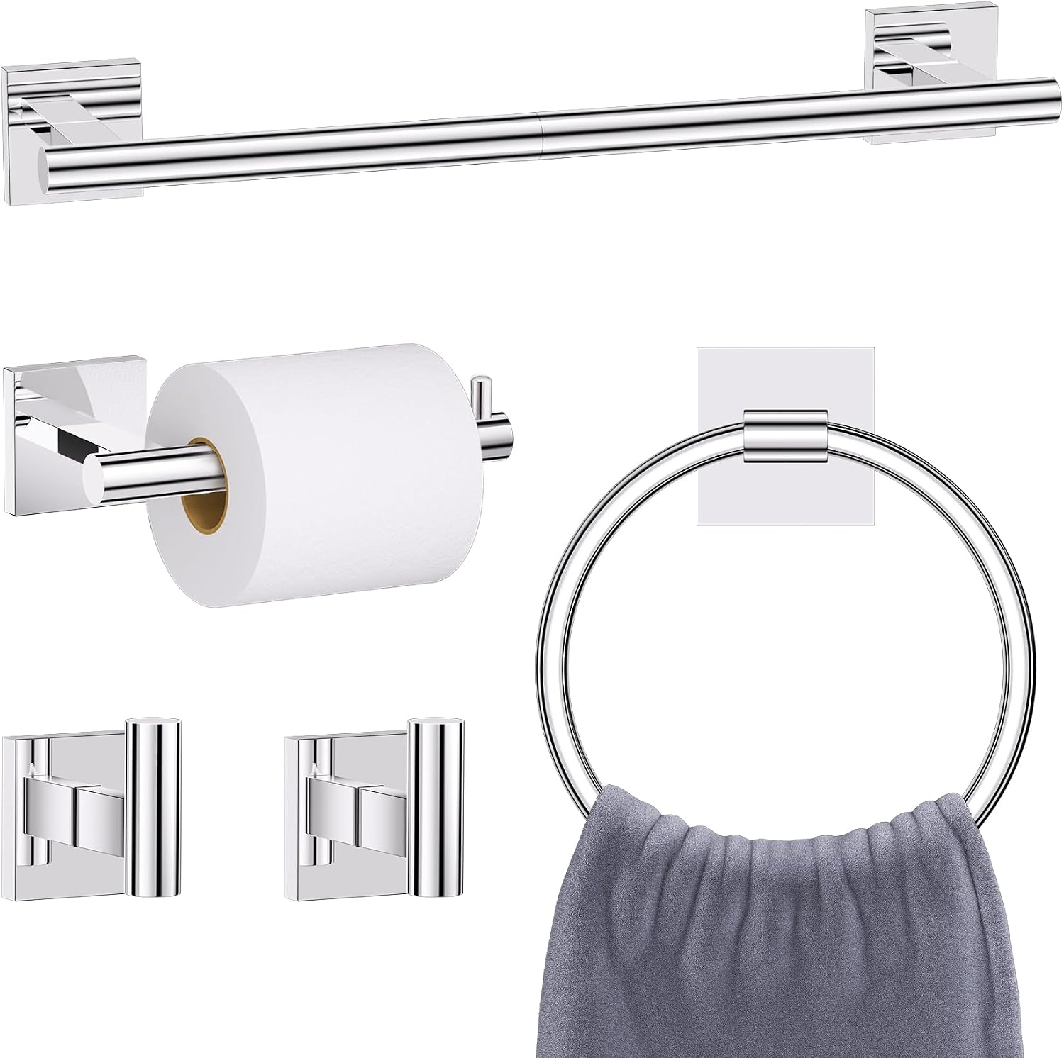 Detalle de Bathroom Hardware Set with 23.6-Inch Towel Bar