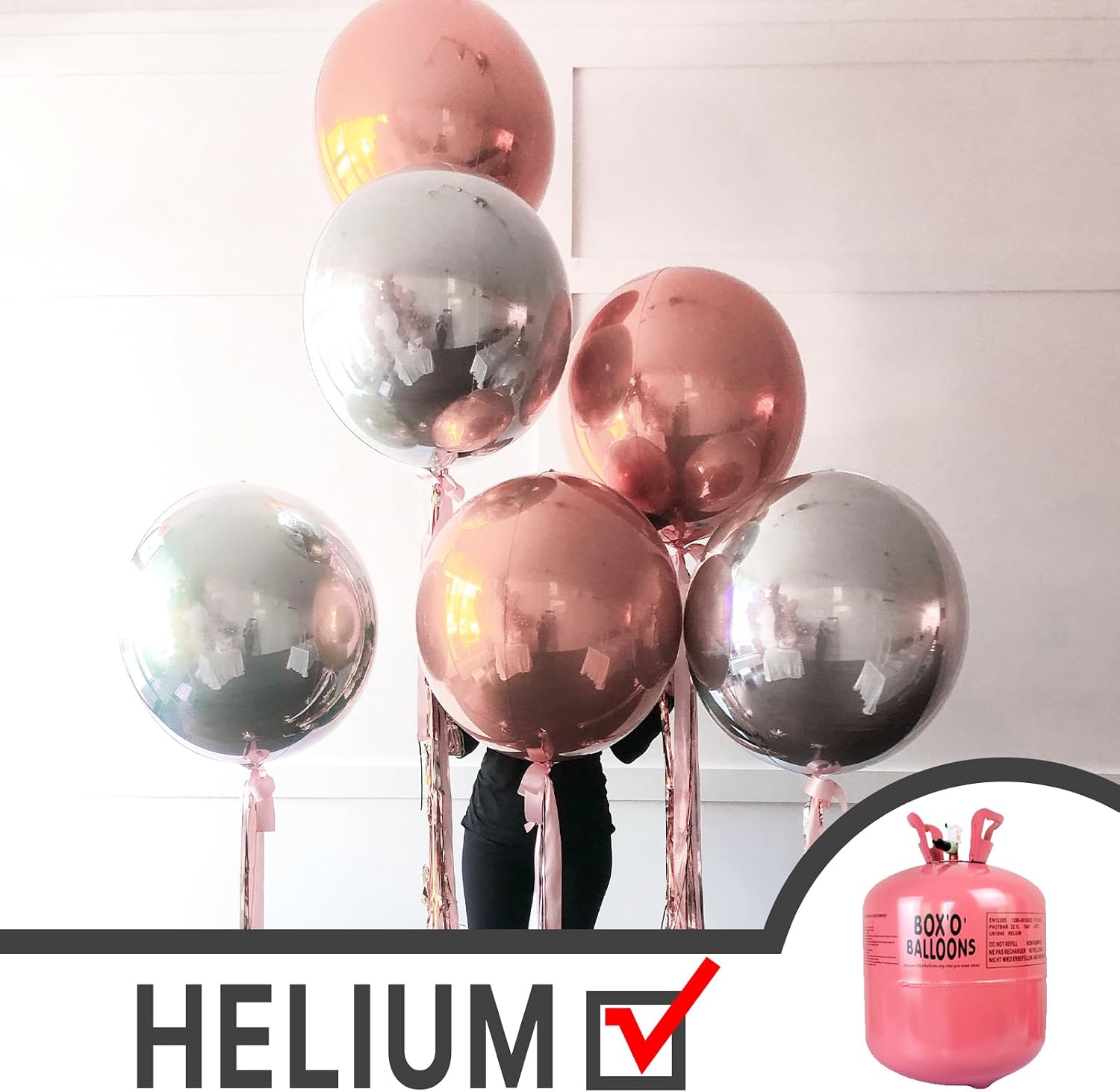 Detalle 1 de PartyWoo Metallic Foil Balloons 20pcs ๐