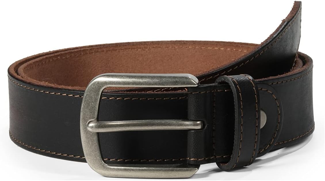 Detalle de BELTER Gürtel für Herren aus echtem Rindsleder – 3,8 cm Breite mit Geschenkbox