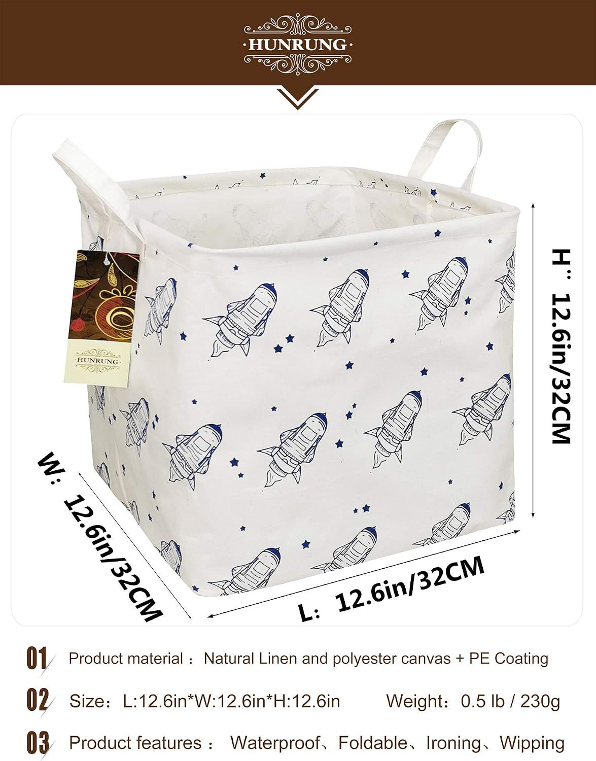 Detalle 2 de Foldable Storage Bin, 12.6-Inch Cube