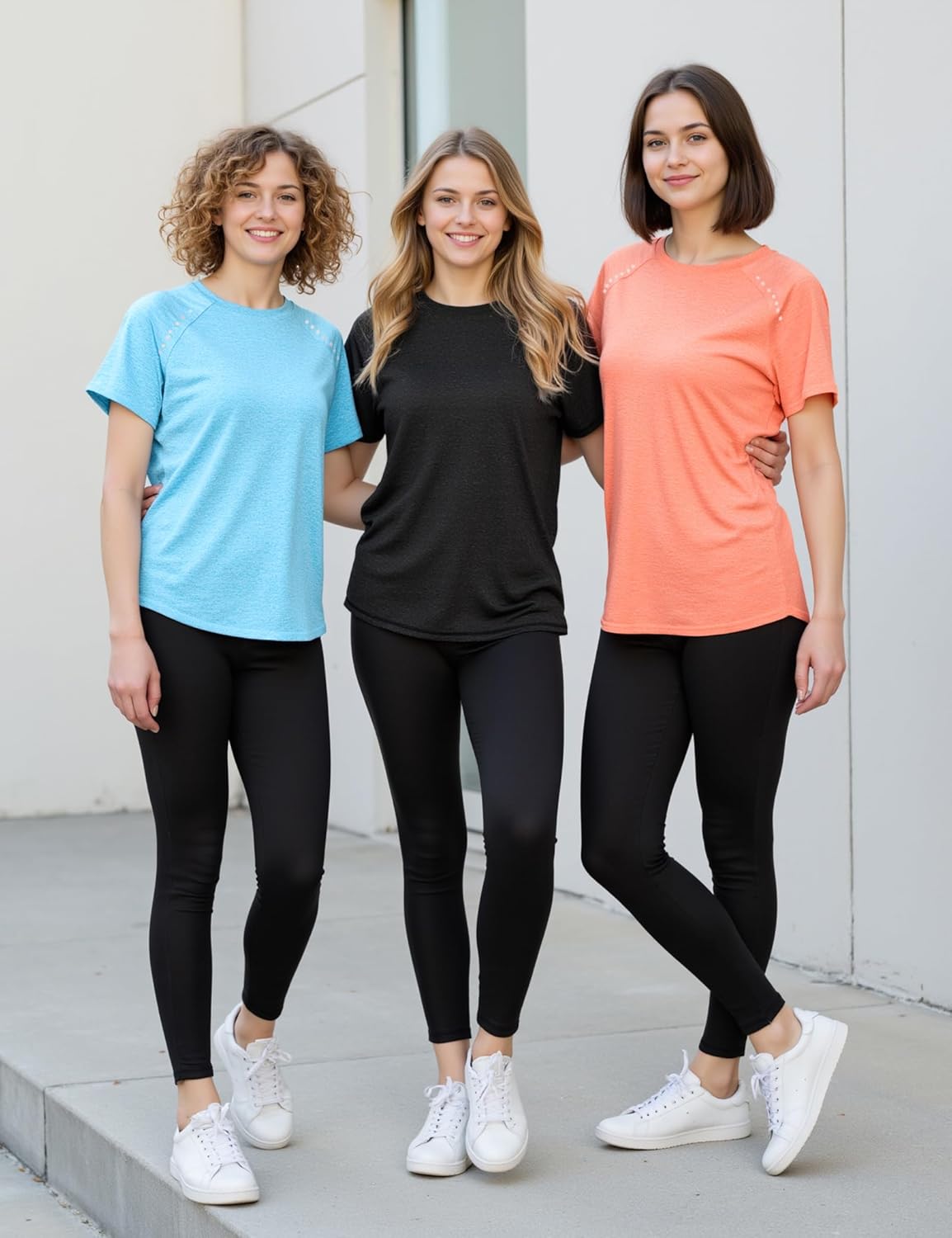 Thumbnail 3 de Gyabnw T-shirt de sport femme à manches courtes col rond – tissu respirant et séchage rapide