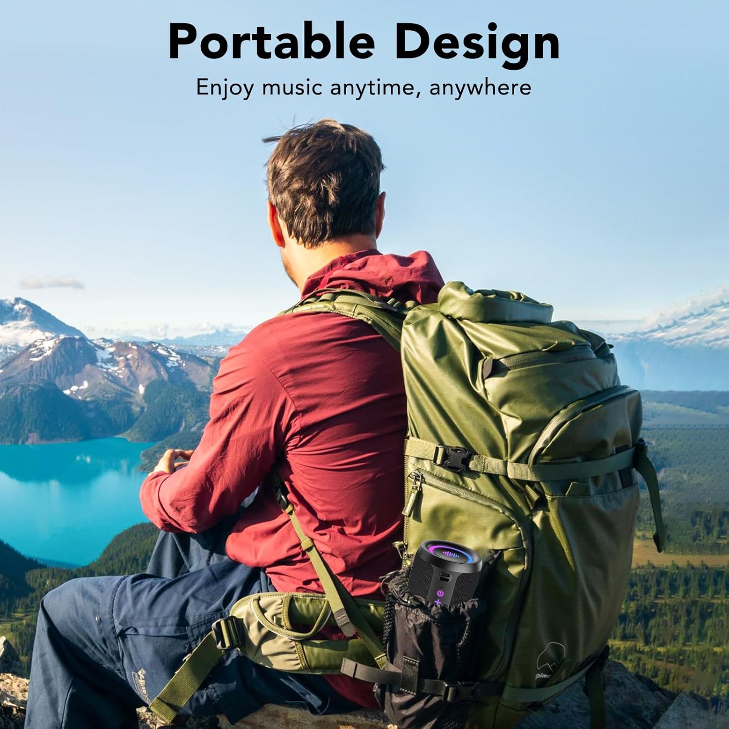 Thumbnail 1 de Bluetooth 5.4 Portable Speaker with Stereo Sound, Mic & 12H Playtime (IPX7, 6 RGB, TWS pairing)