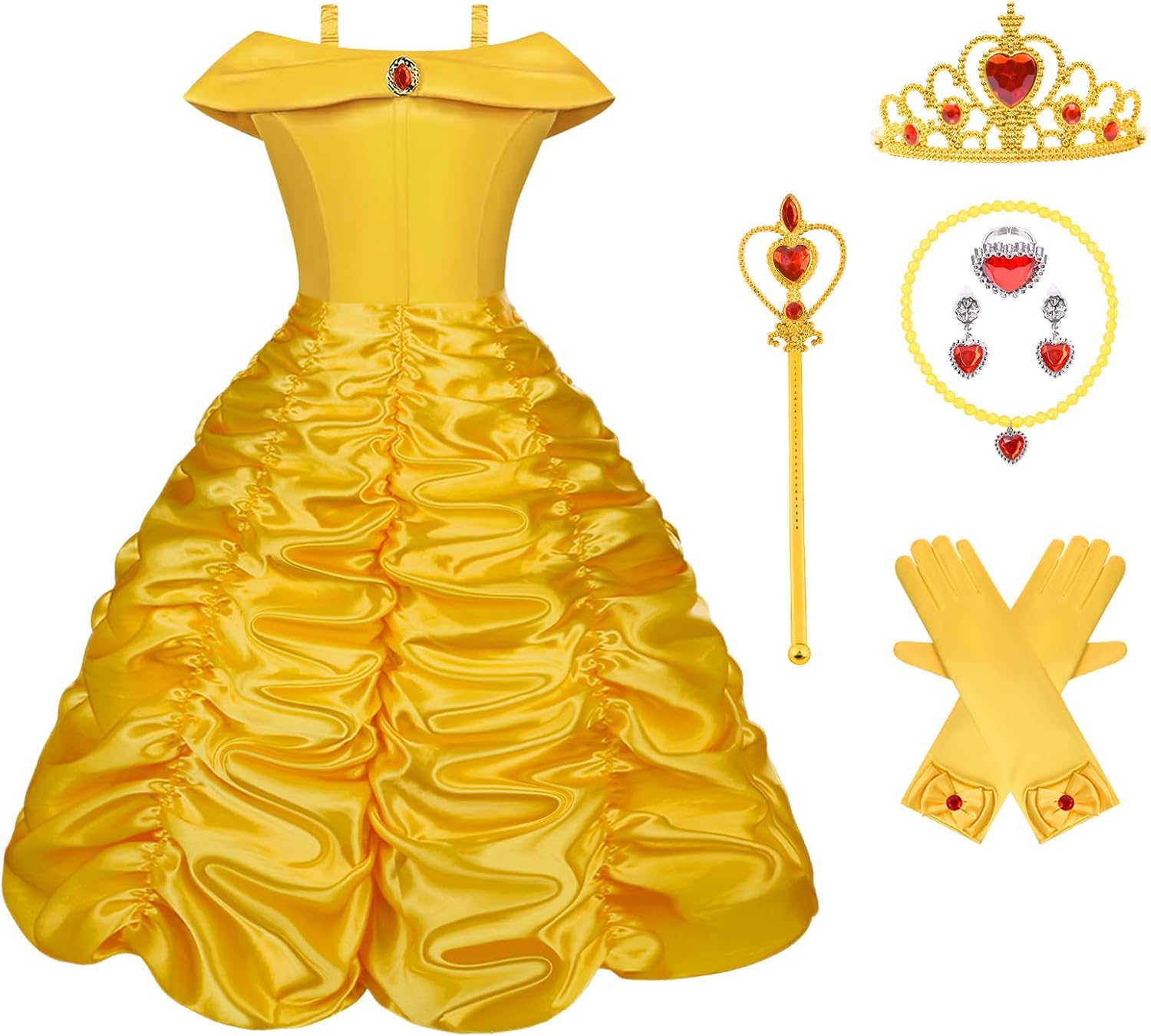 Detalle de Vicloon Belle costume da principessa per bambina ðŸŽ
