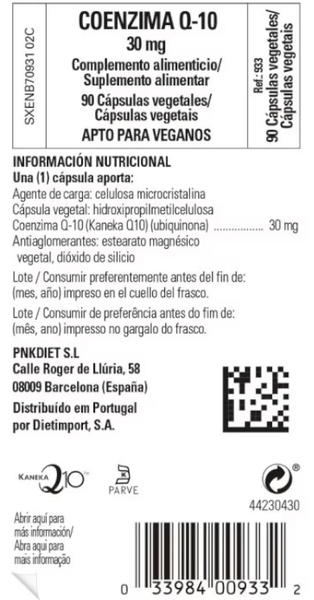 Detalle de Solgar Coenzima Q-10 30 mg 🌱 90 Cápsulas Vegetales