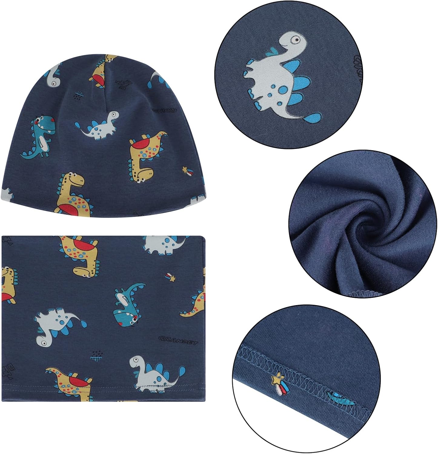Detalle 2 de Cheerful Mario Baby Cotton Beanie Hat and Loop Scarf Set – 0–10 Years
