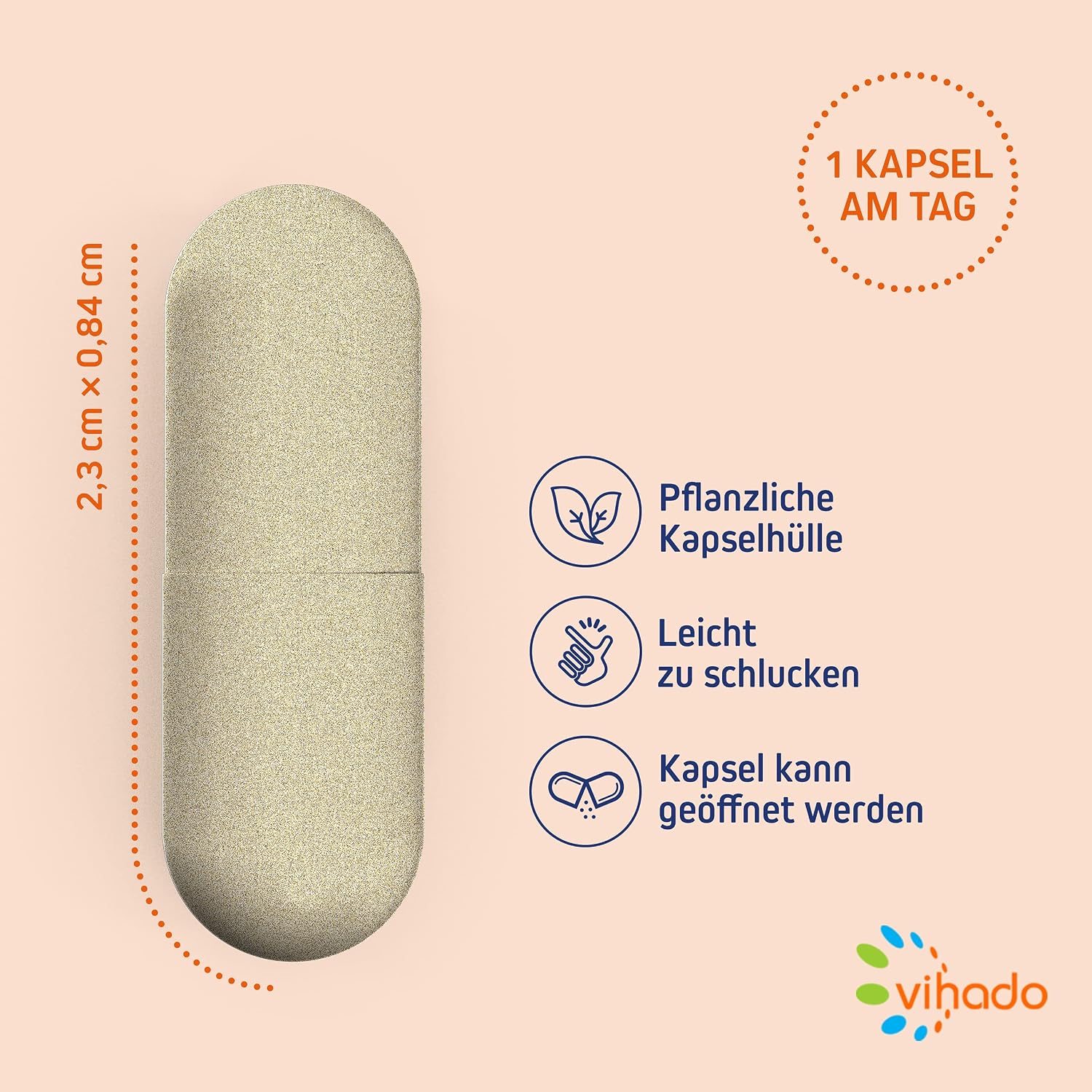 Thumbnail 3 de Vihado Multivitamin – Vitamine A-Z und Multimineral-Komplex, 60 Kapseln