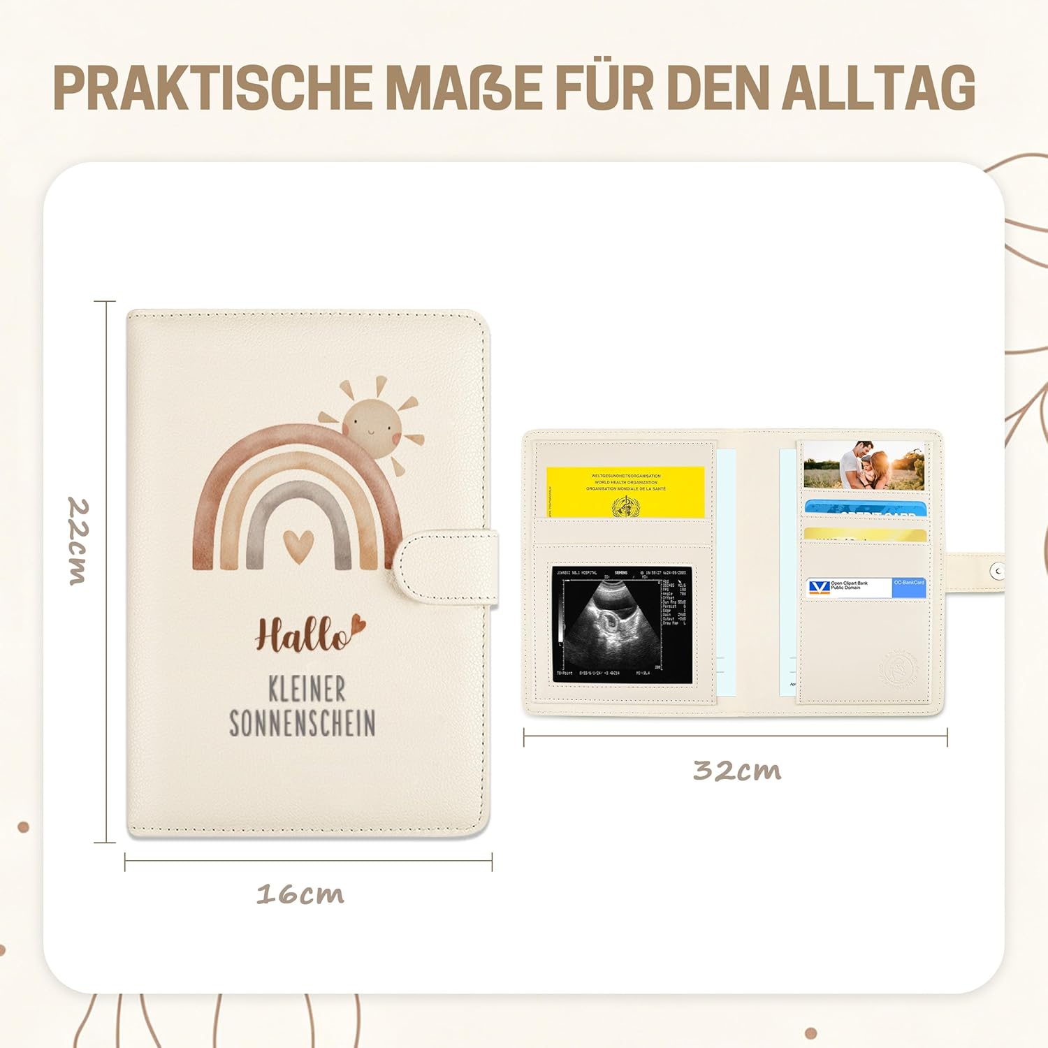 Thumbnail 4 de Mutterpasshülle Leder Organizer