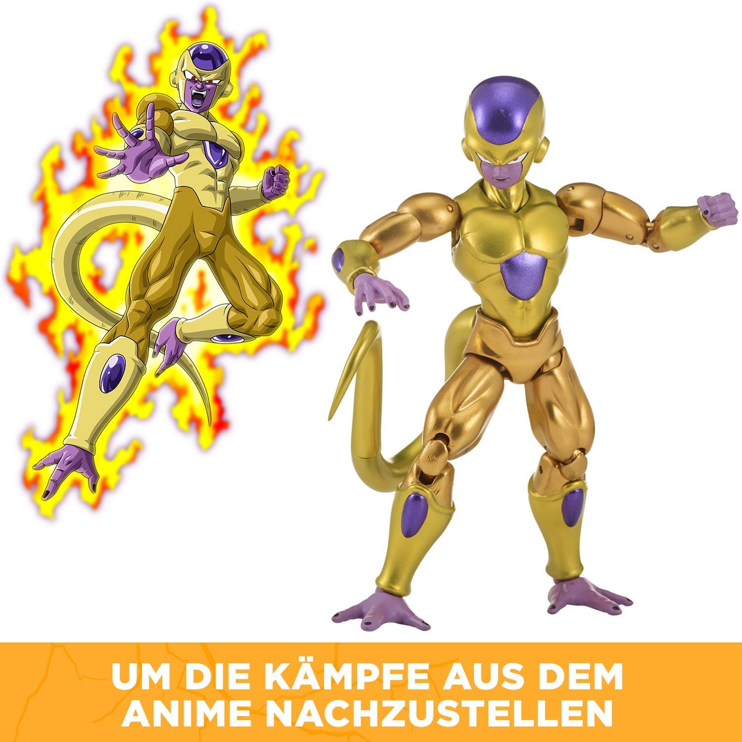 Detalle 2 de BANDAI Dragon Ball Super Dragon Stars Actionfigur Golden Freezer (17 cm) – gelenkige Sammelfigur mit Zubehör