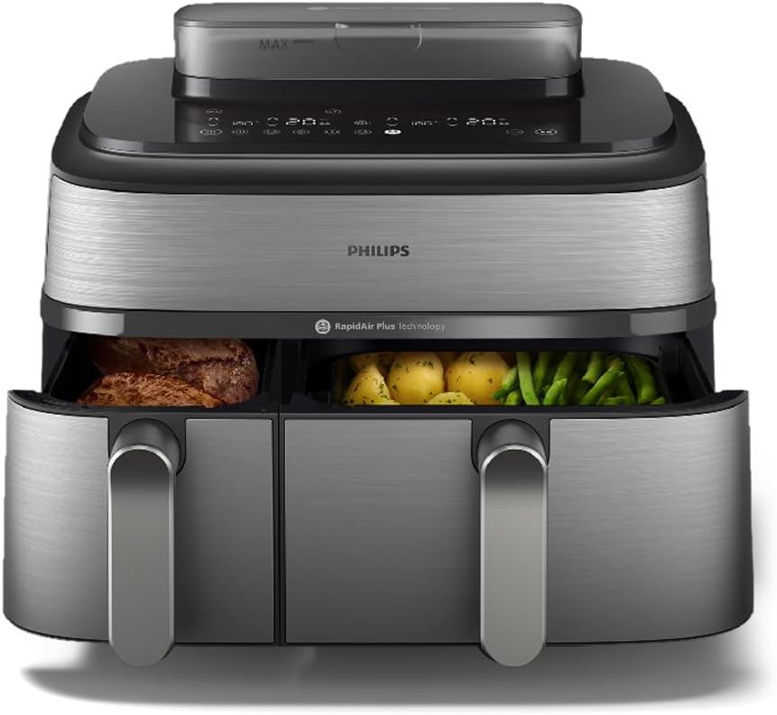 Detalle de Philips Airfryer 5000 Series Dual Basket, 9L