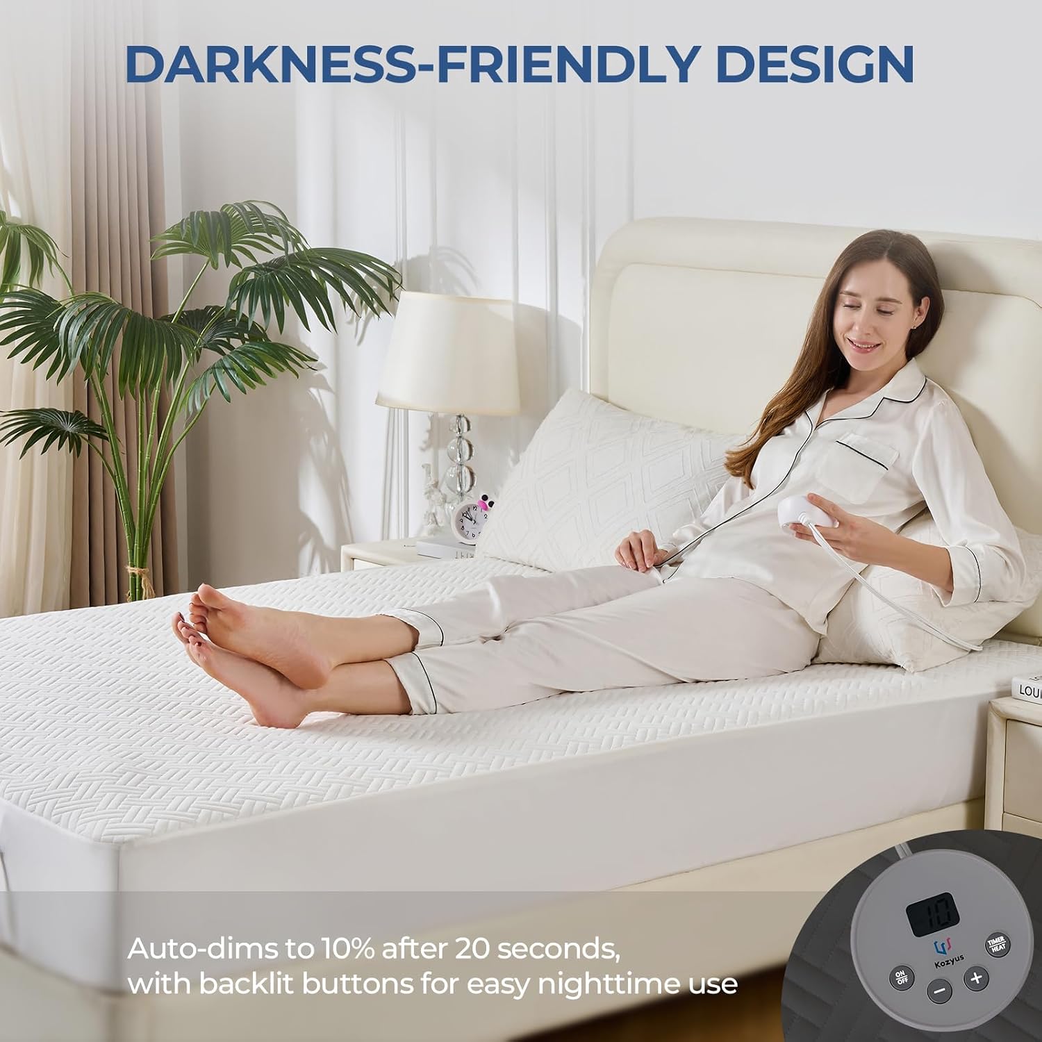 Thumbnail 6 de Kozyus KOTWWA3975 Waterproof Heated Mattress Pad, Twin, 10 Heat Settings
