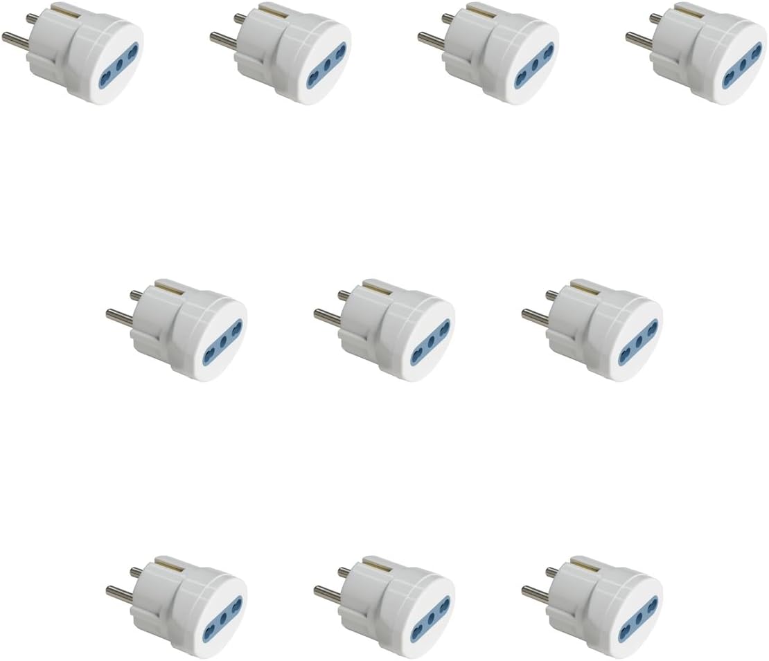 Thumbnail 6 de Adattatore Schuko 16A a presa bipasso Italia 10A/16A (2P+T) - Bianco, 250V, 1500W