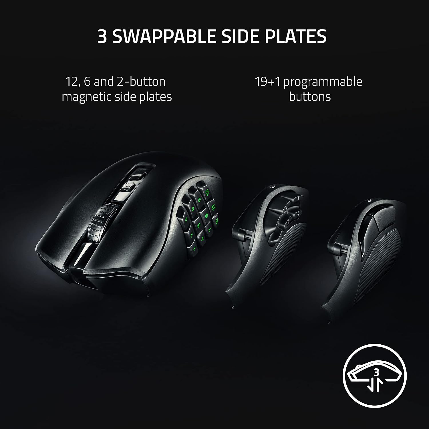 Detalle 2 de Razer Naga V2 Pro Wireless Mouse with 19+ Buttons ⚡