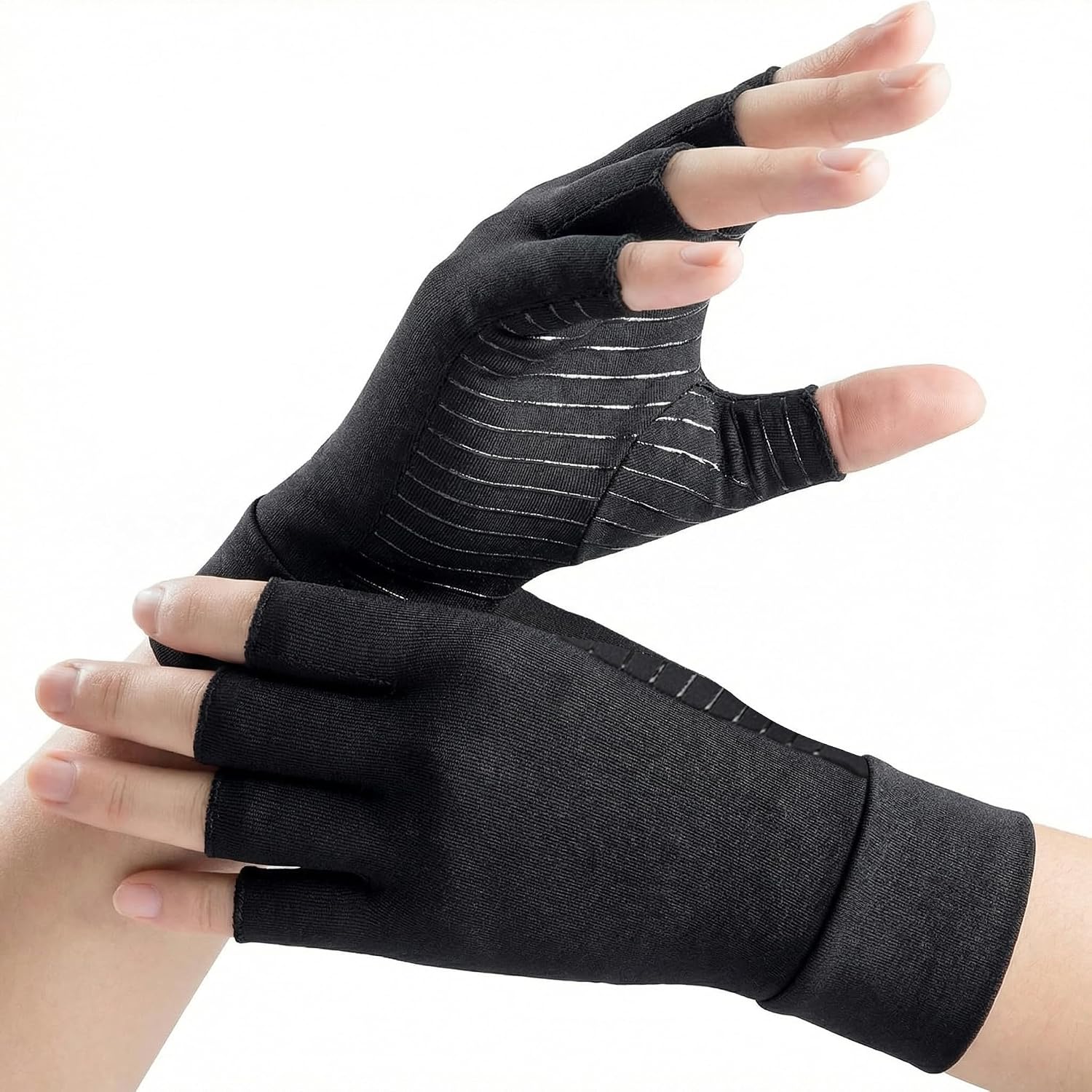 Detalle de AovYoo Copper Arthritis Compression Gloves for Raynaud’s, Rheumatoid & Osteoarthritis (M)