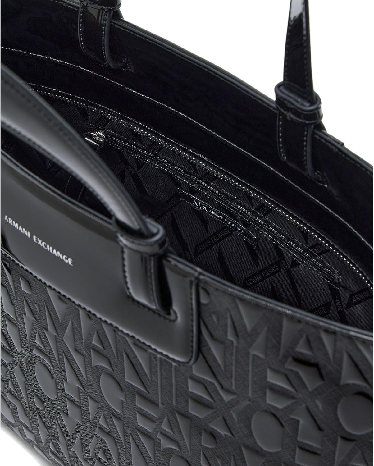 Thumbnail 4 de Armani Exchange Women's Liz: logo all over, stile classico in nero