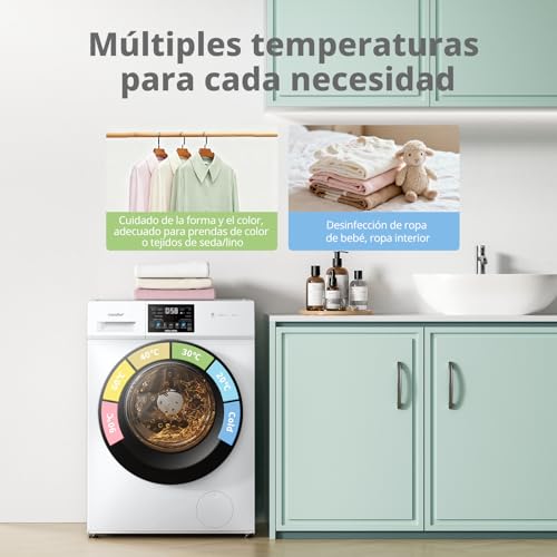 Thumbnail 6 de Comfee CFP03EW80W-HL lavadora 8 kg con vapor y motor BLDC, panel táctil y programa para lana Woolmark