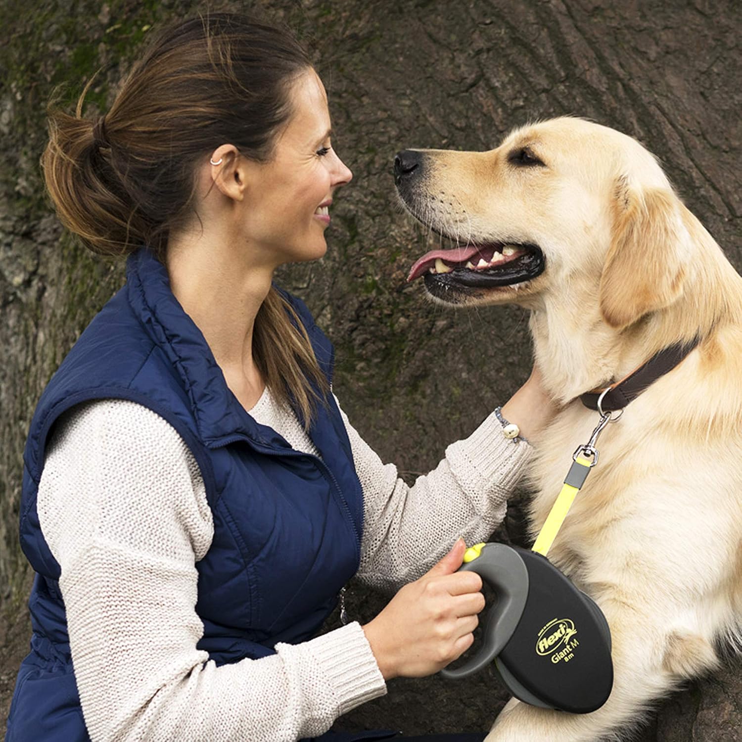Thumbnail 6 de flexi Giant Professional – Laisse rétractable à sangle 10 m pour chien jusqu’à 50 kg (Noir/jaune fluo)
