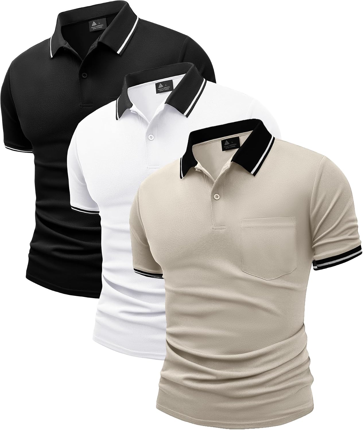 Detalle de JACKETOWN polo shirts 3 pack, breathable