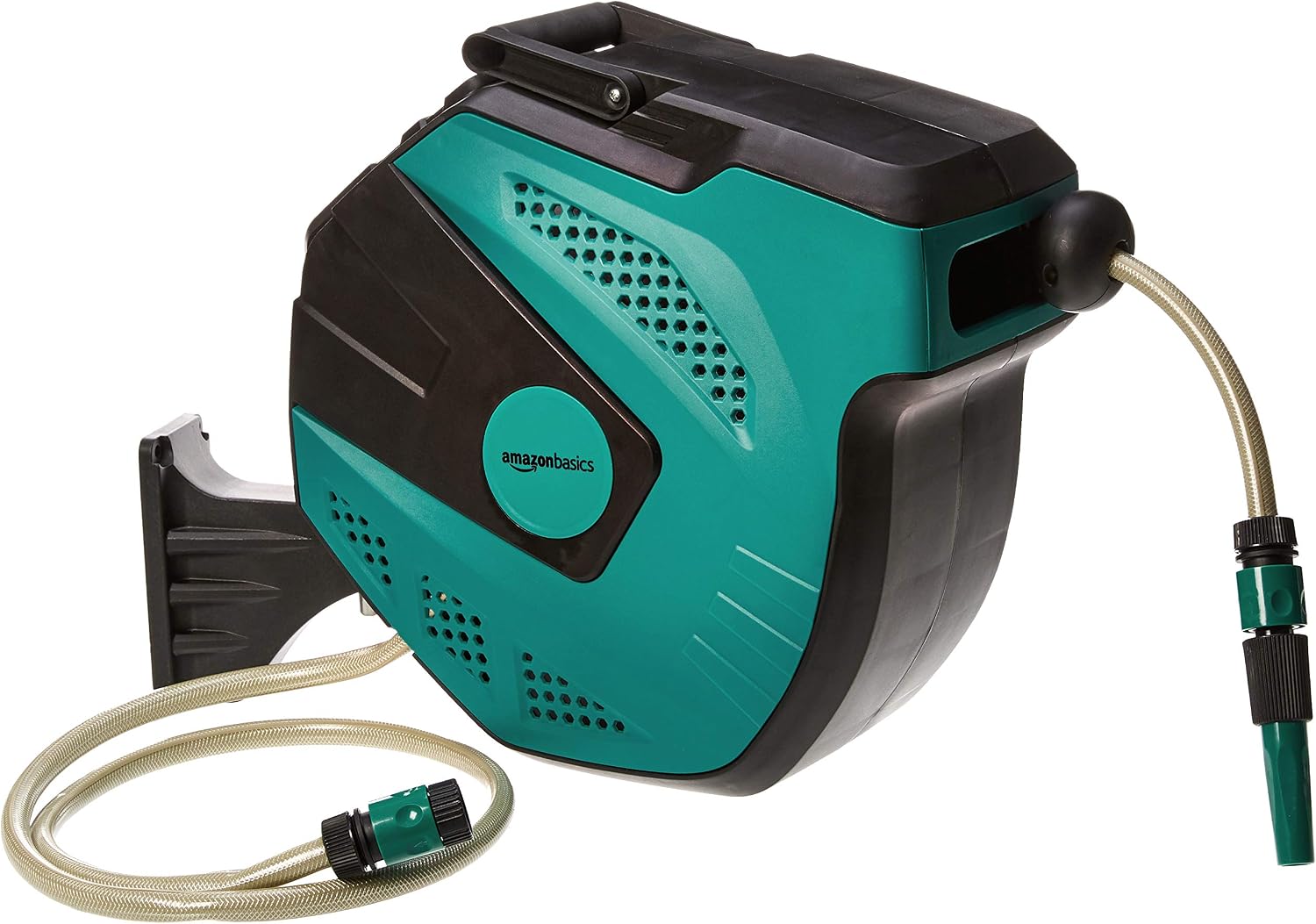 Thumbnail 6 de Amazon Basics Auto-Rewindable Hozelock Wall-Mounted Hose Reel, 25 m – Black & Green