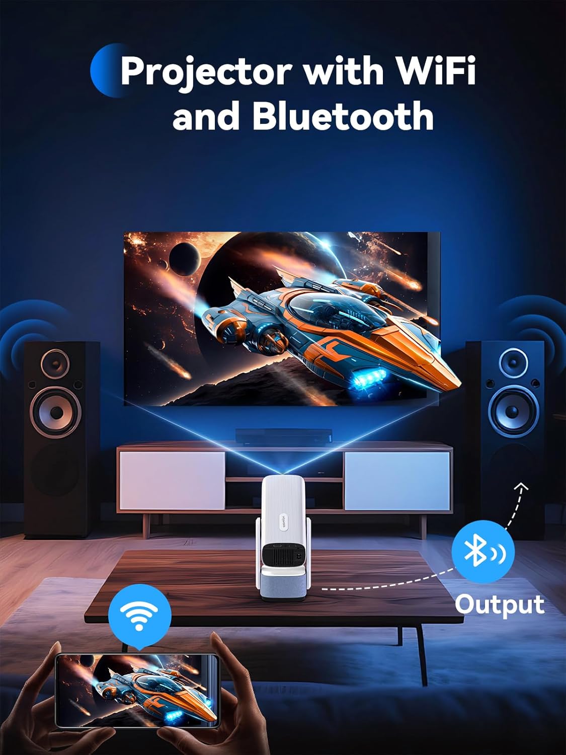 Thumbnail 1 de SOOMFON Mini Projector 1080P Full HD for Home