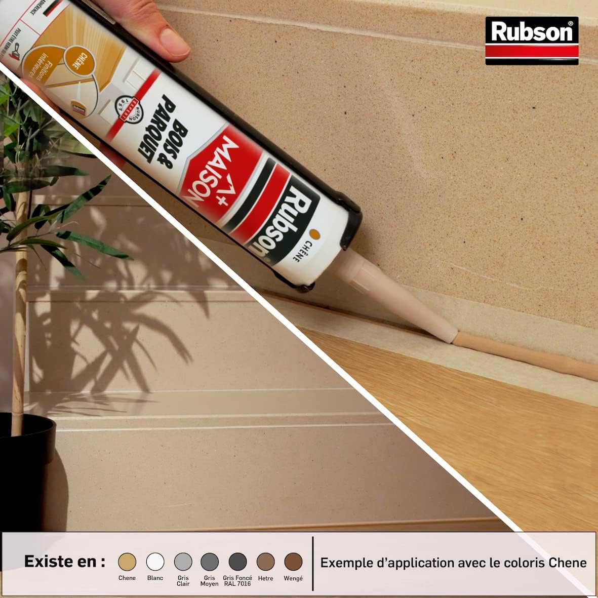 Thumbnail 3 de Rubson Perfect Home Mastic Bois & Parquet couleur chêne – Mastic acrylique 280 ml
