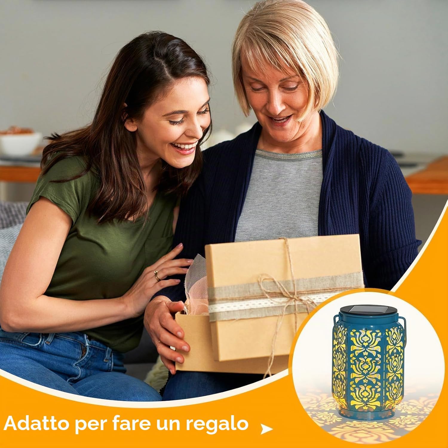 Detalle 2 de OxyLED Lanterna Solare da Esterno a 4 Colori con Manico – IP44, senza fili