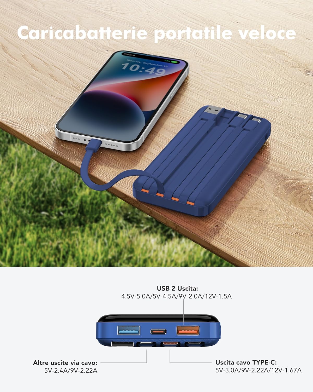 Thumbnail 3 de Charmast Power Bank 20000mAh Caricatore Portatile