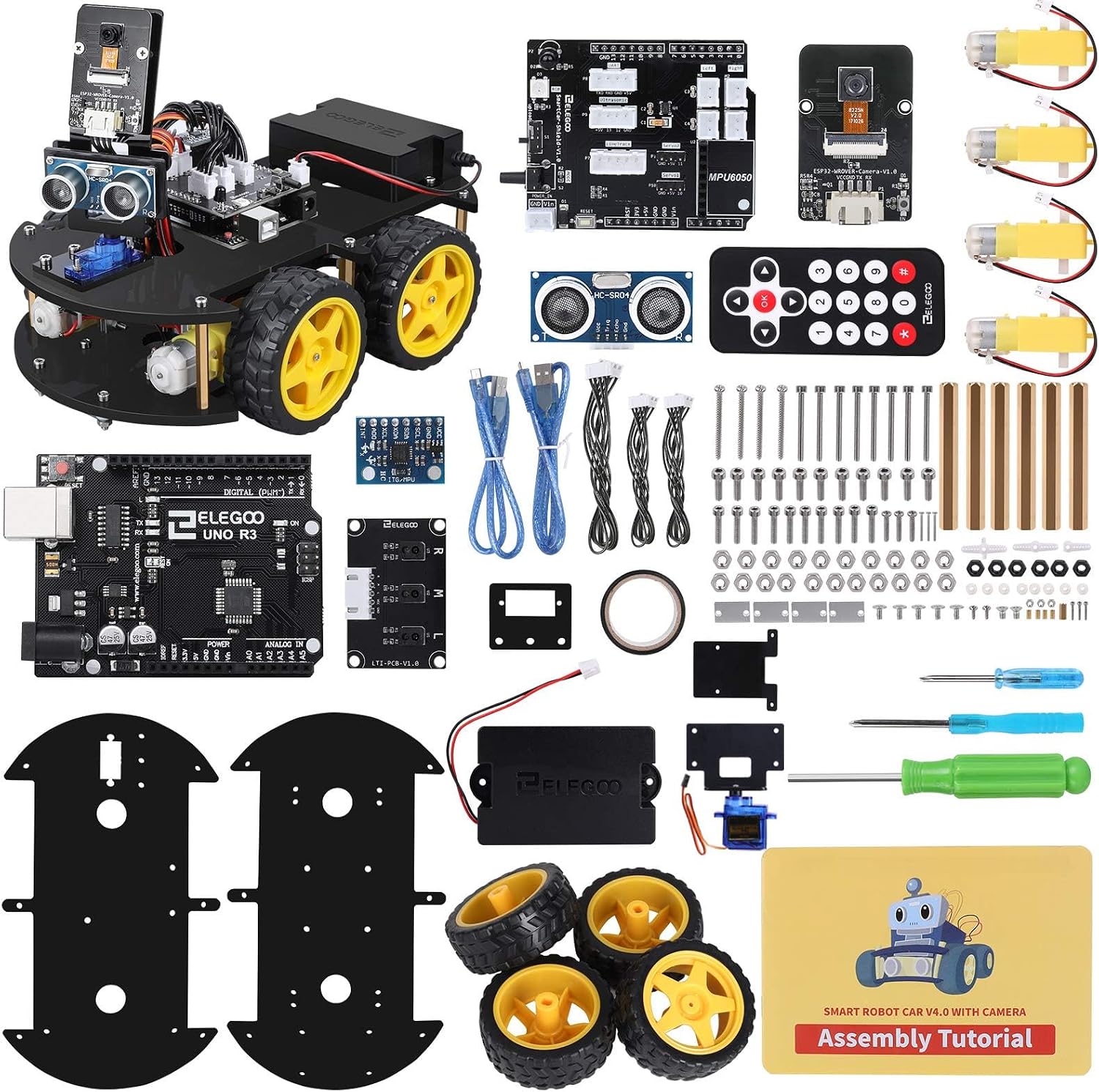 Detalle de ELEGOO UNO R3 Smart Robot Car Kit V4 for Kids 🤖