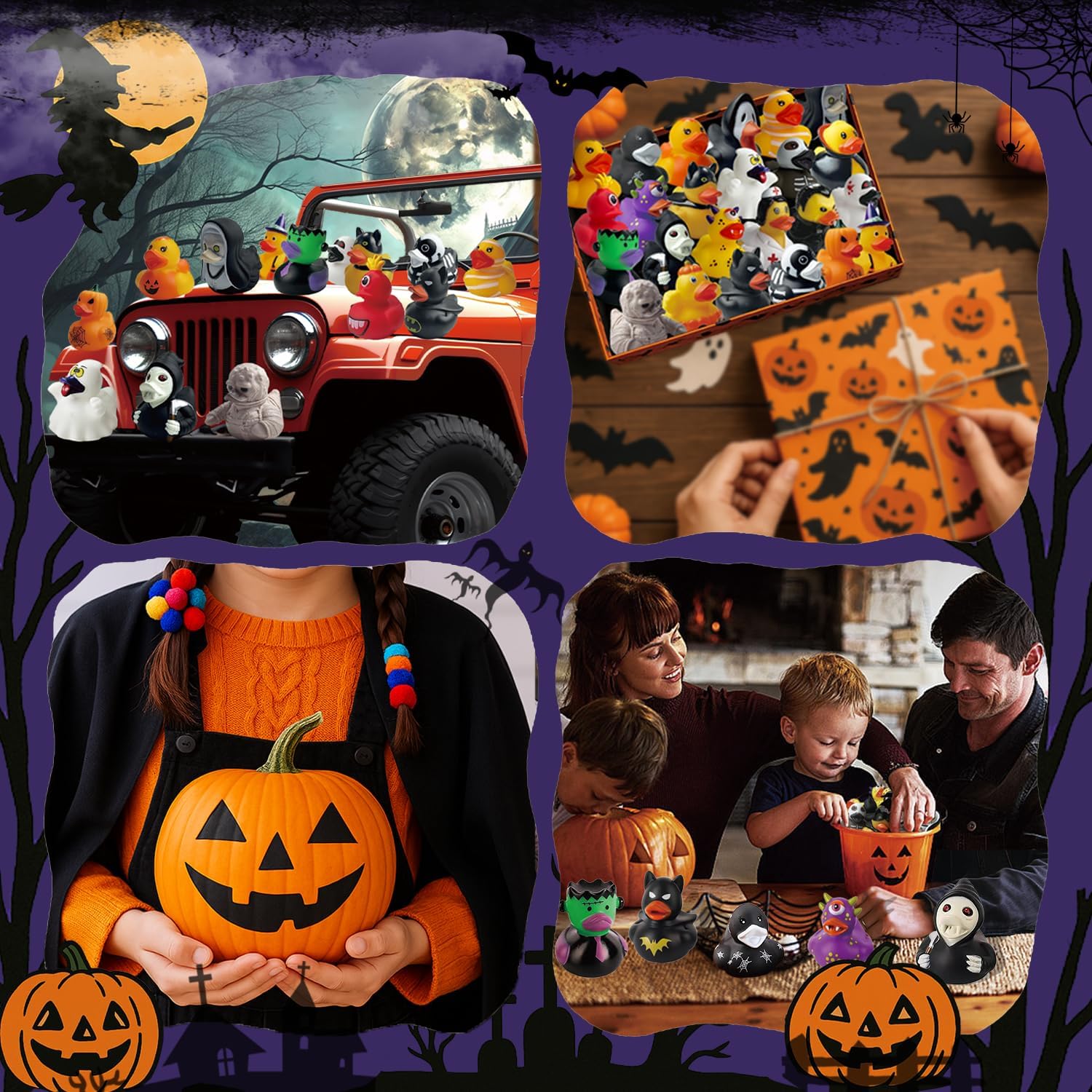 Detalle de SQZUWIT 24PCS Halloween Rubber Duck ハロウィンラバーダック24個セット、ゴム製バスおもちゃ