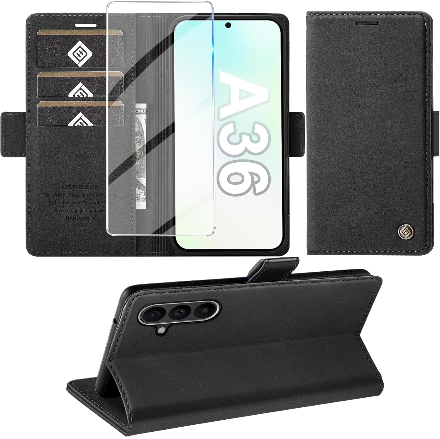 Detalle de Giyer Hülle Galaxy A36 5G Wallet Schwarz