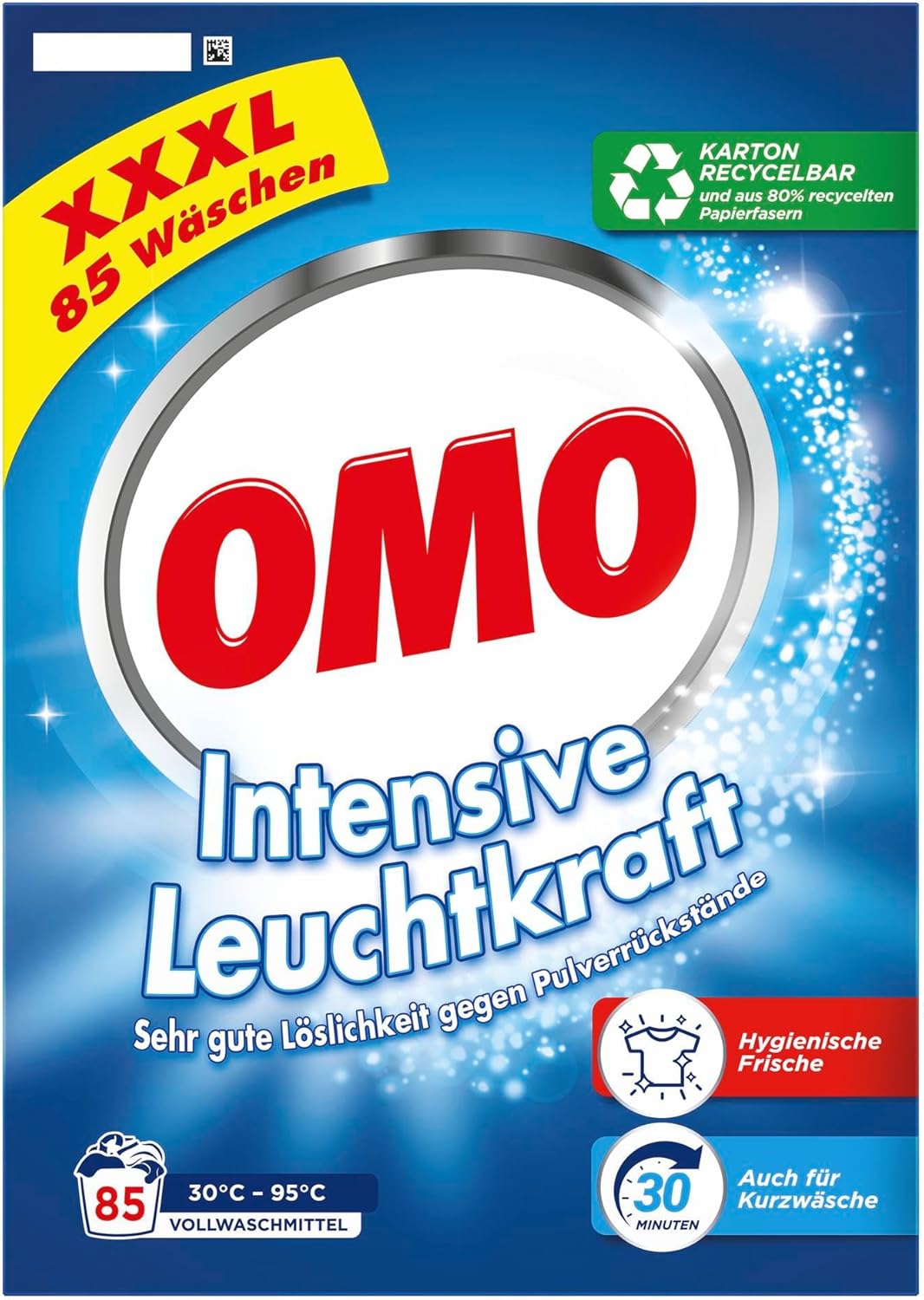 Detalle 2 de Omo Waschpulver XXXL Vollwaschmittel – intensive Leuchtkraft und hygienische Frische