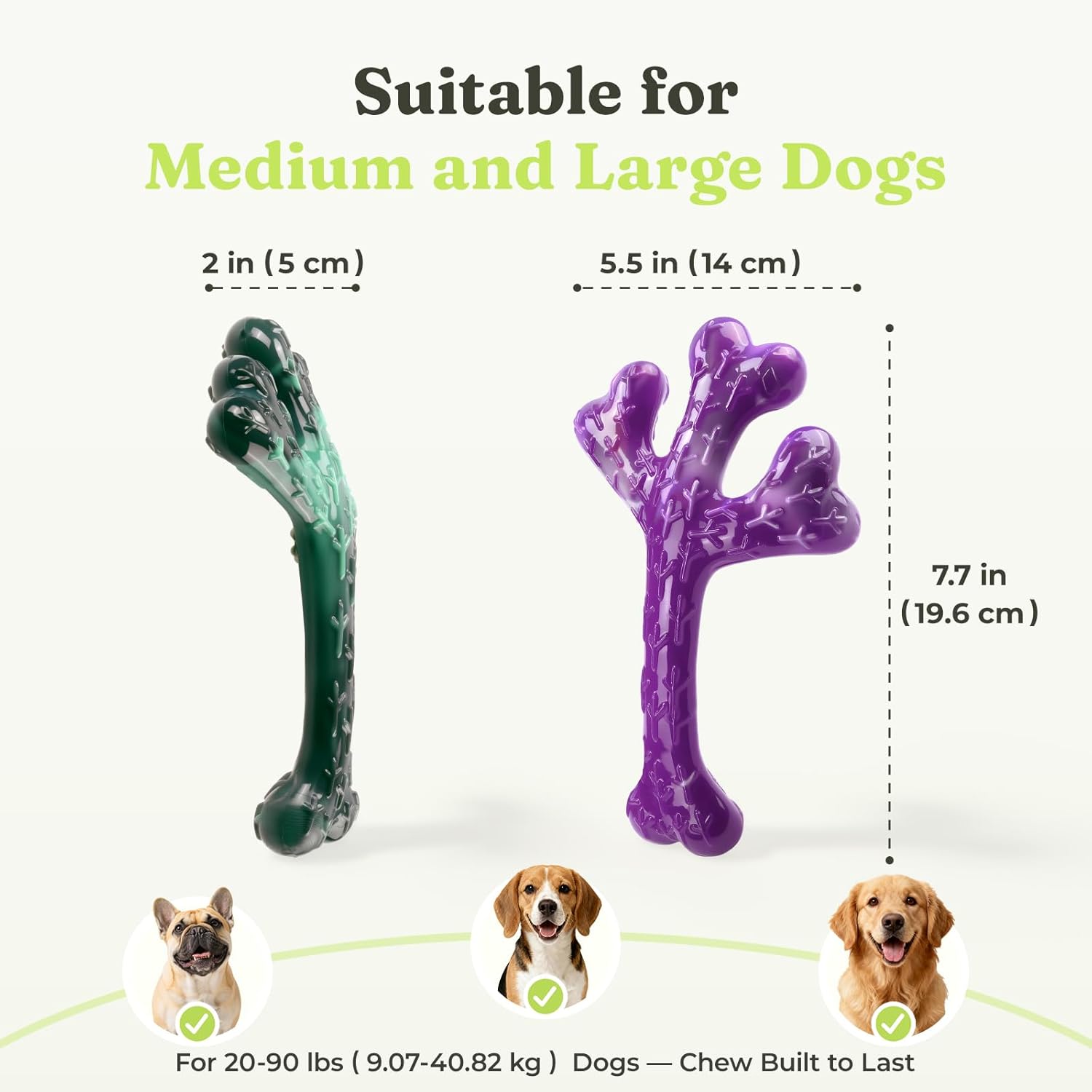 Detalle de ChienBox Dog Toys 2 Pack 17cm Bone
