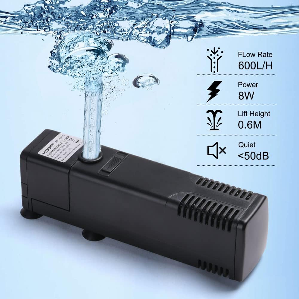 Thumbnail 1 de flintronic Aquarium Filter 8 W – einstellbarer Innenfilter mit Sauerstoffpumpe (bis 80 l, 600 l/h)
